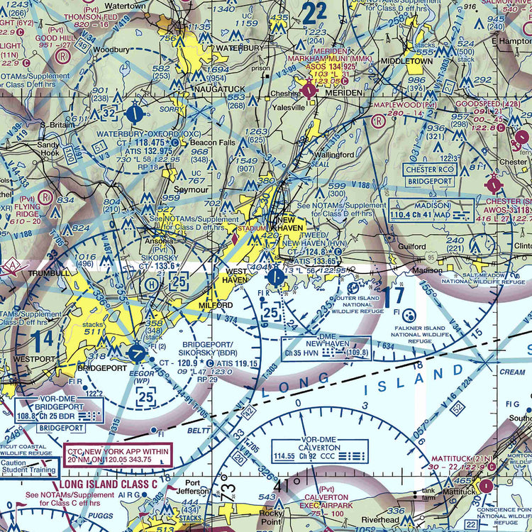 HVN - VFR Chart