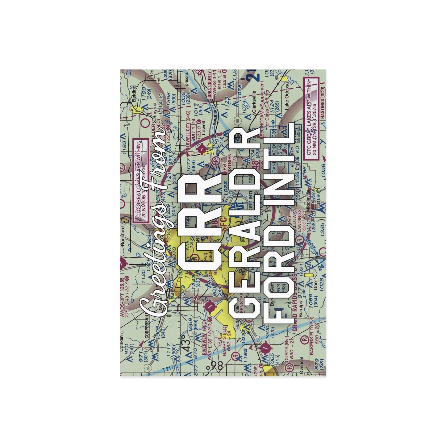 GRR Postcard | Gerald R Ford International Airport Card