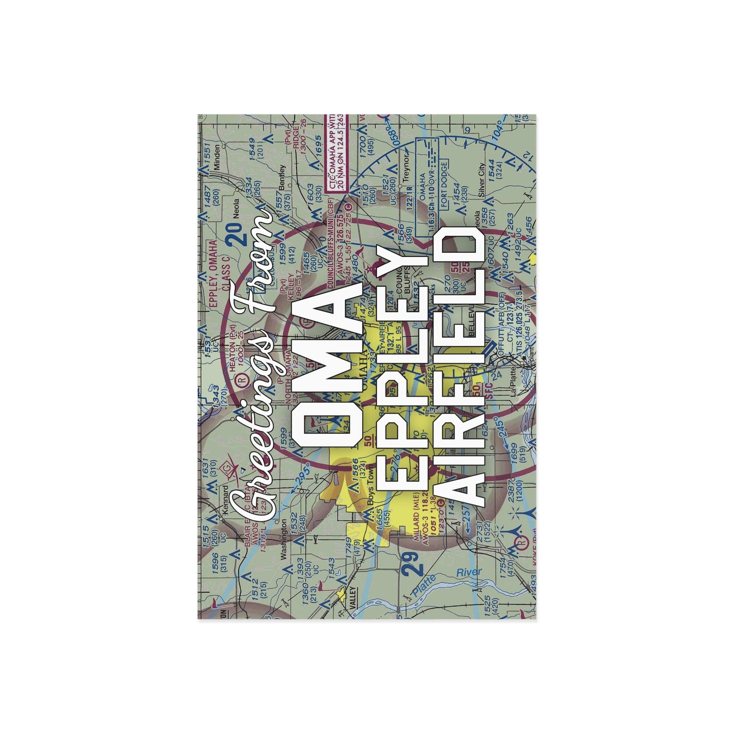 OMA Postcard | Eppley Airfield Airport Card