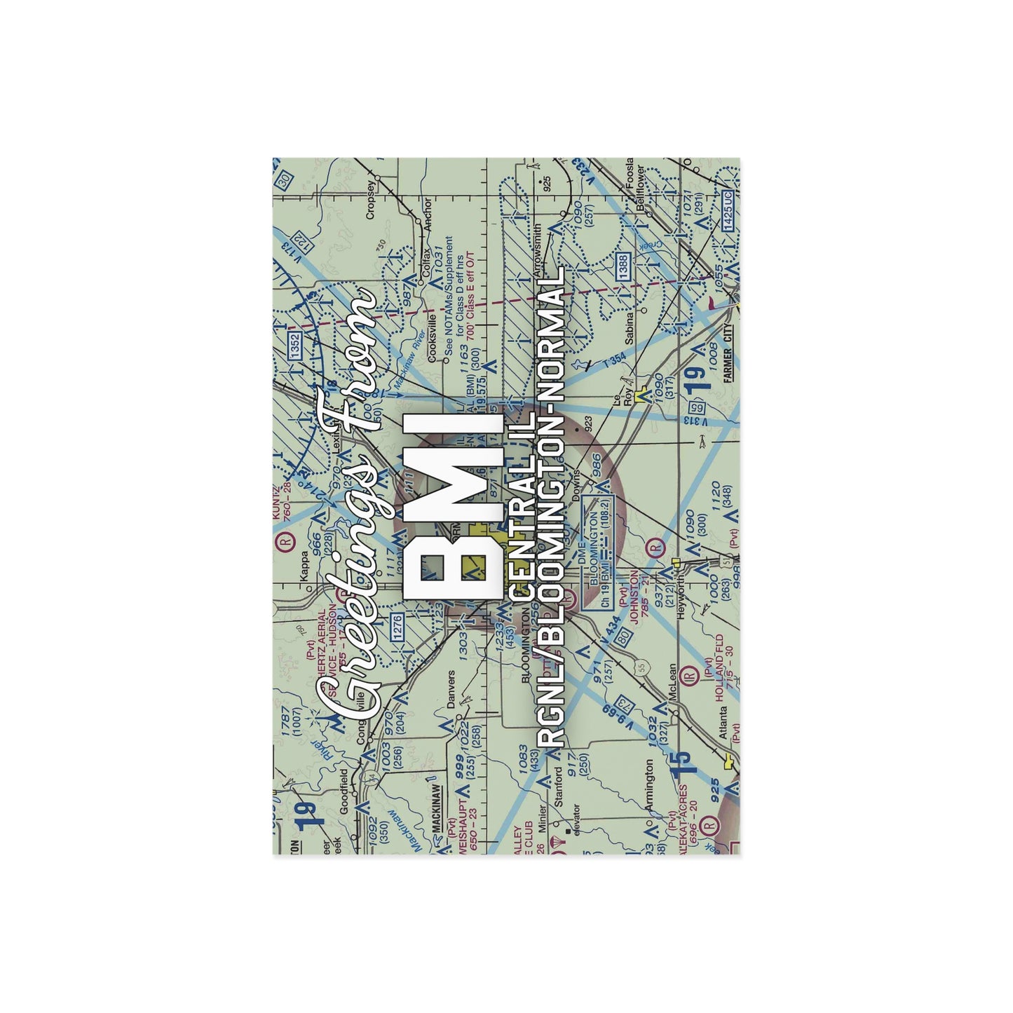 BMI Postcard | Central Il Regional/Bloomington-Normal Airport Card