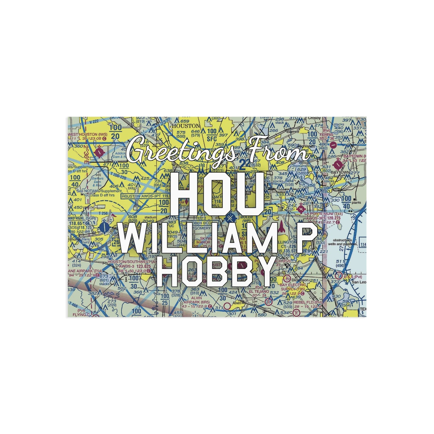 HOU Postcard | William P Hobby Airport Card