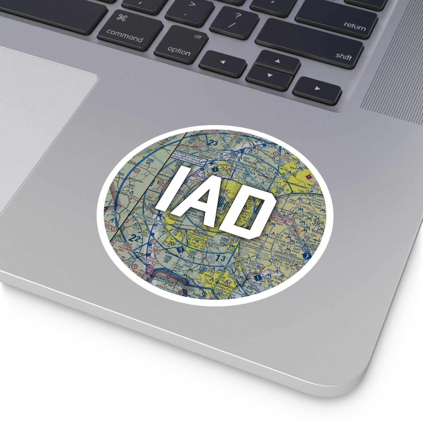 IAD Round Sticker | Washington Dulles International Airport Sticker