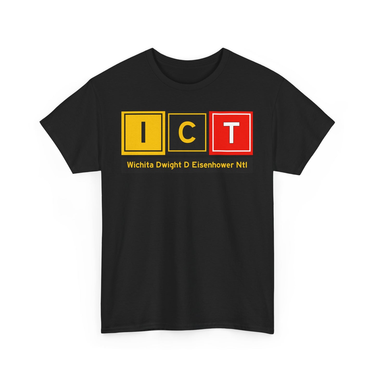 ICT Taxiway Tee w/ Airport Name | Wichita Dwight D Eisenhower National Airport Tee