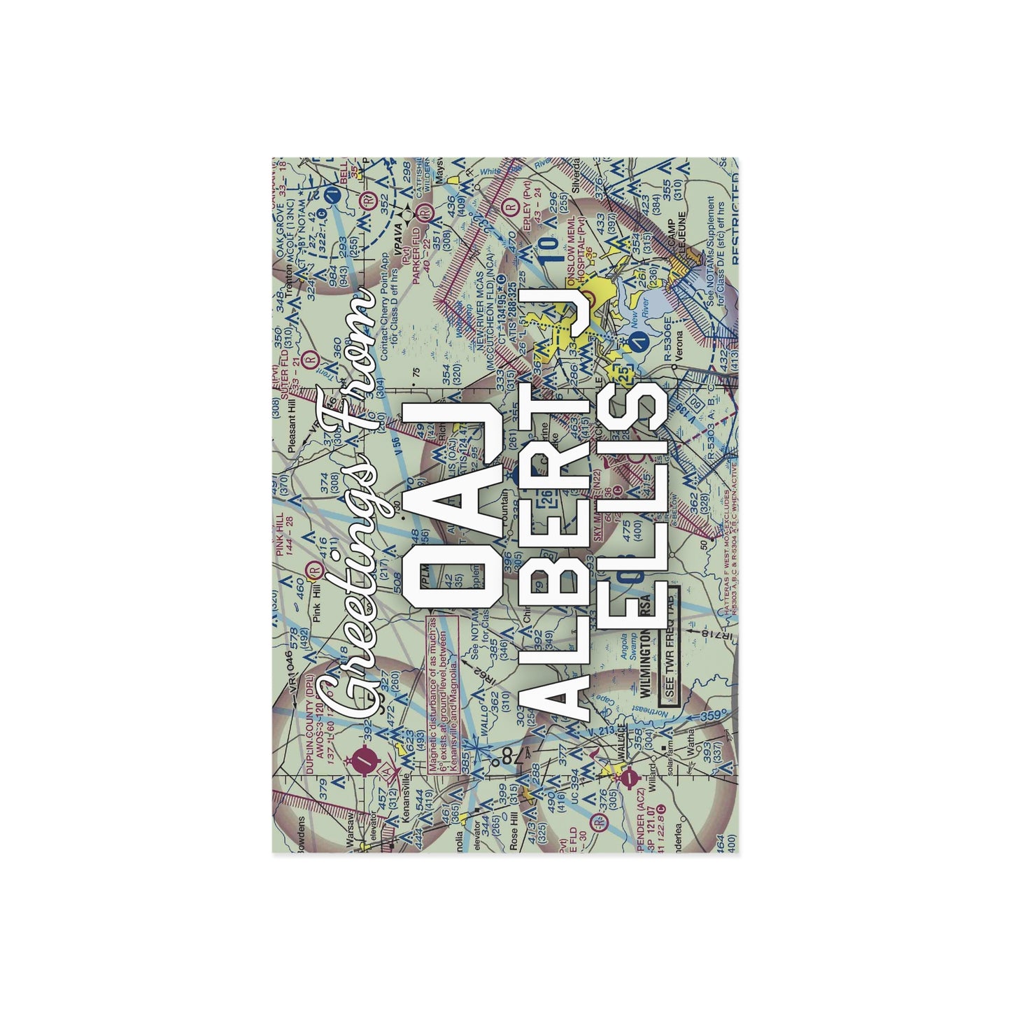 OAJ Postcard | Albert J Ellis Airport Card