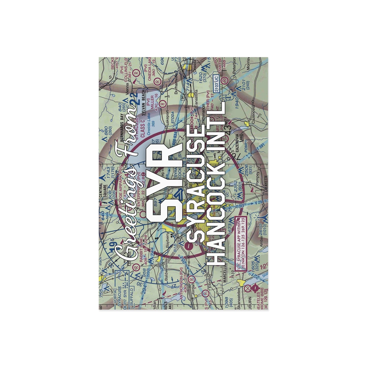 SYR Postcard | Syracuse Hancock International Airport Card
