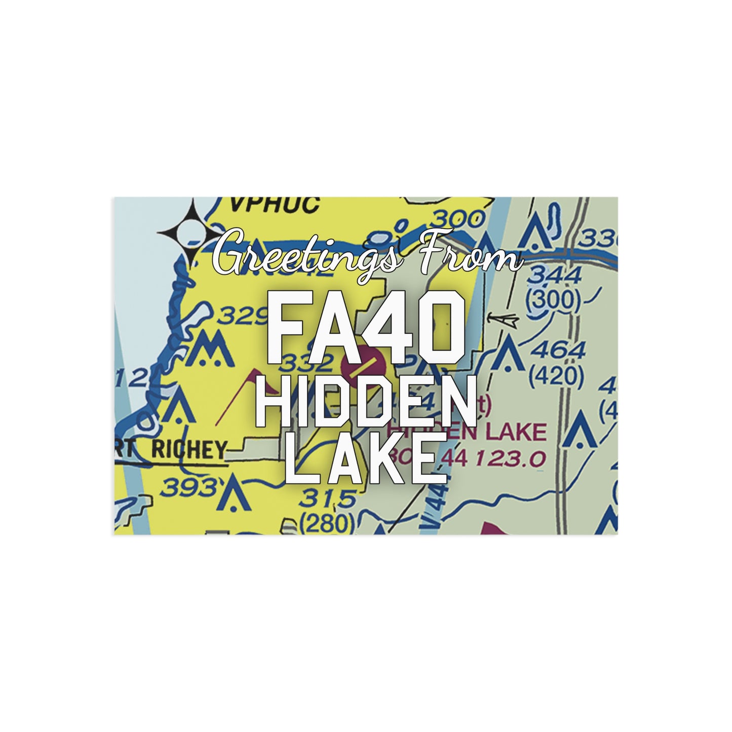 FA40 Postcard | Hidden Lake Airport Card