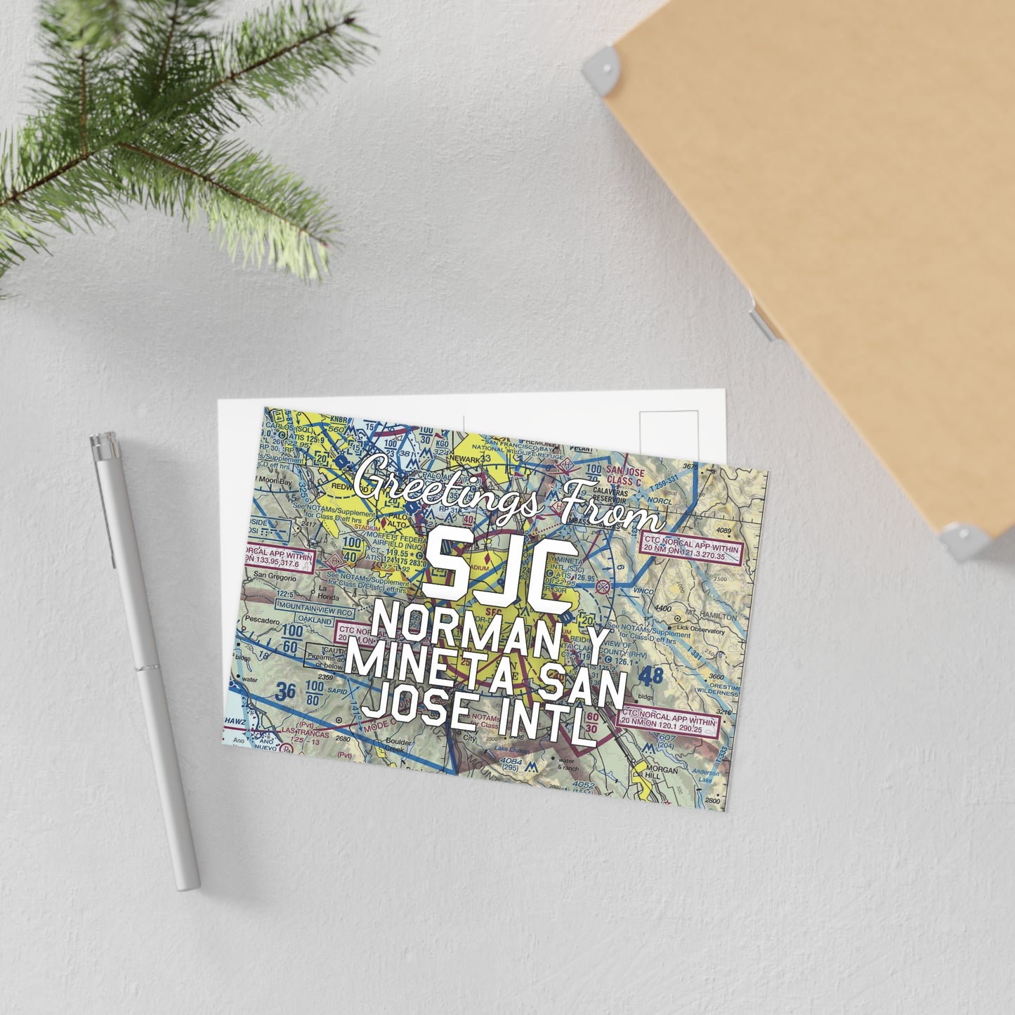 SJC Postcard | Norman Y Mineta San Jose International Airport Card