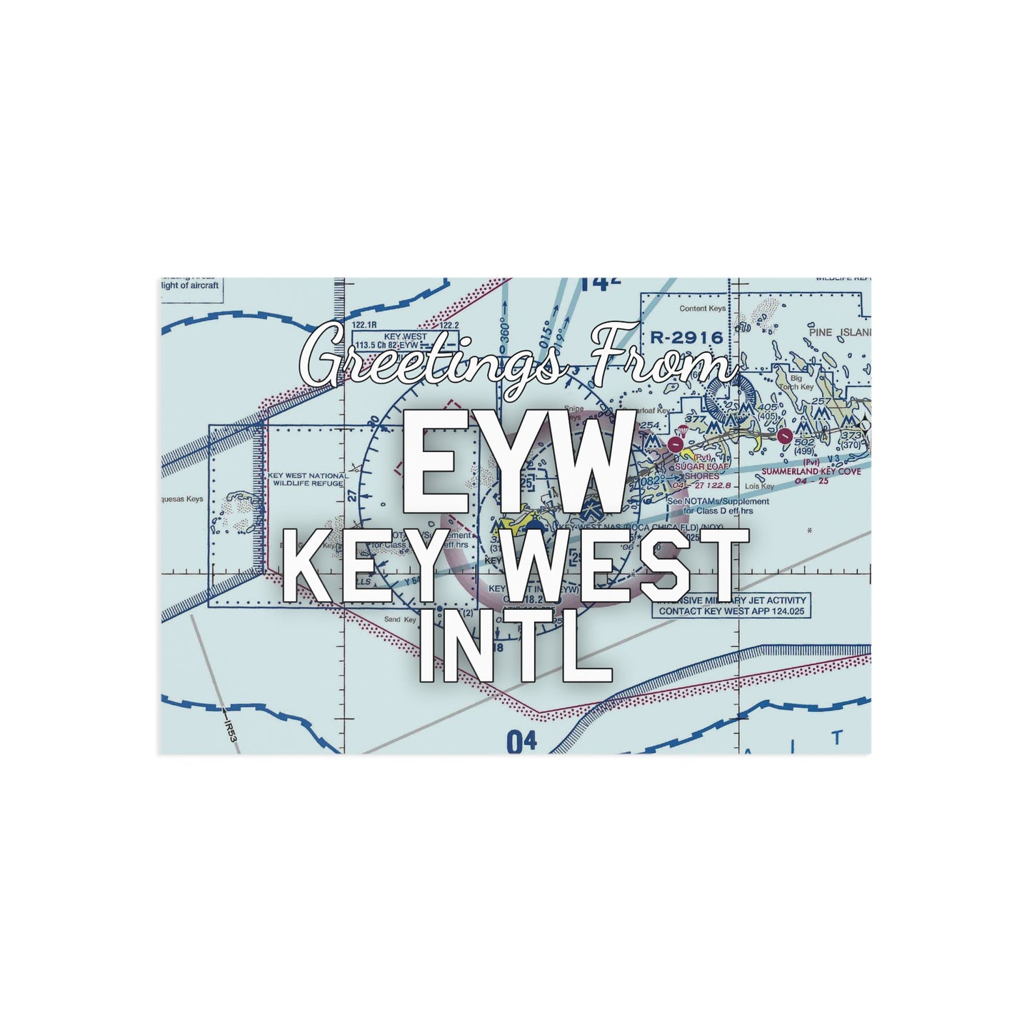 EYW Postcard | Key West International Airport Card