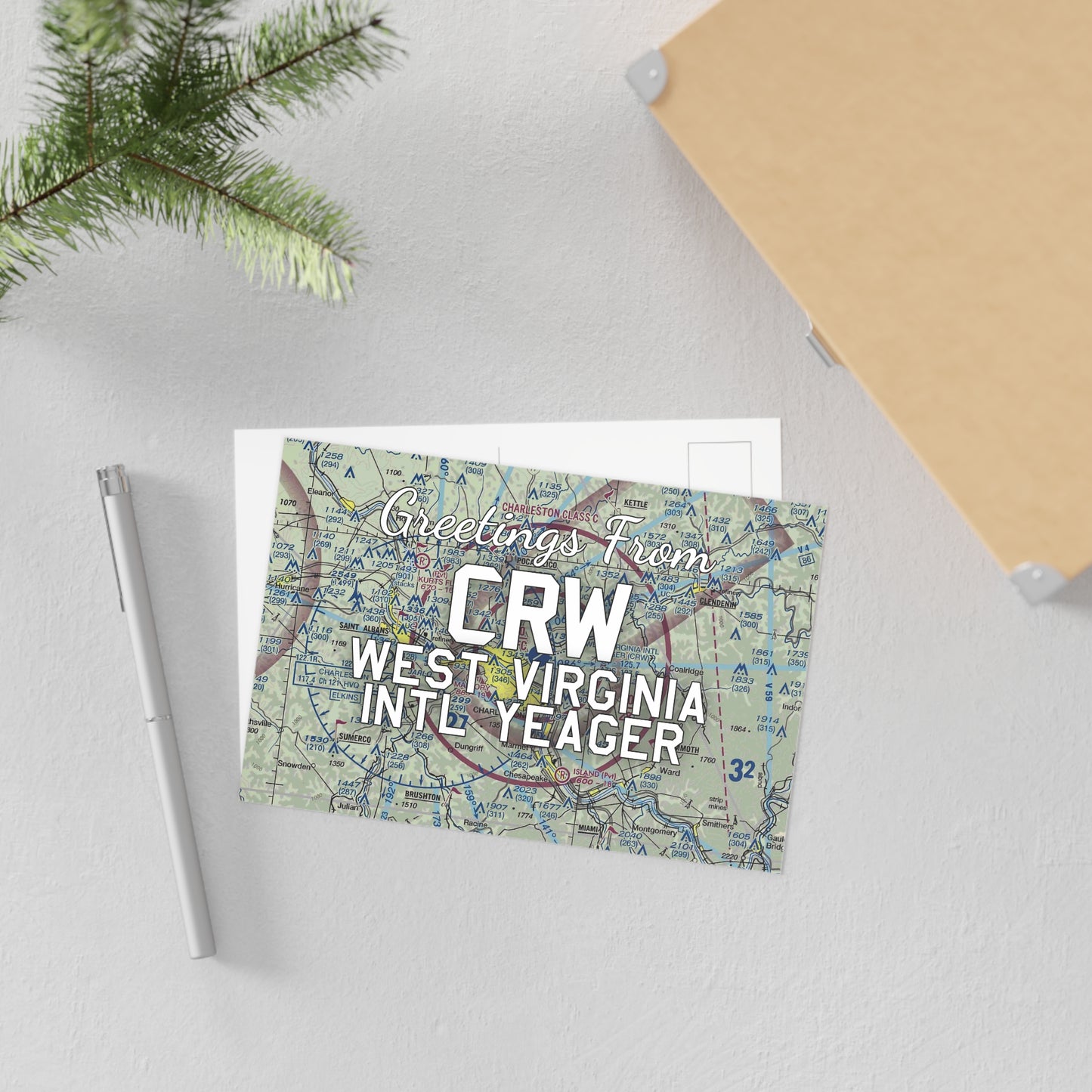 CRW Postcard | West Virginia International Yeager Airport Card