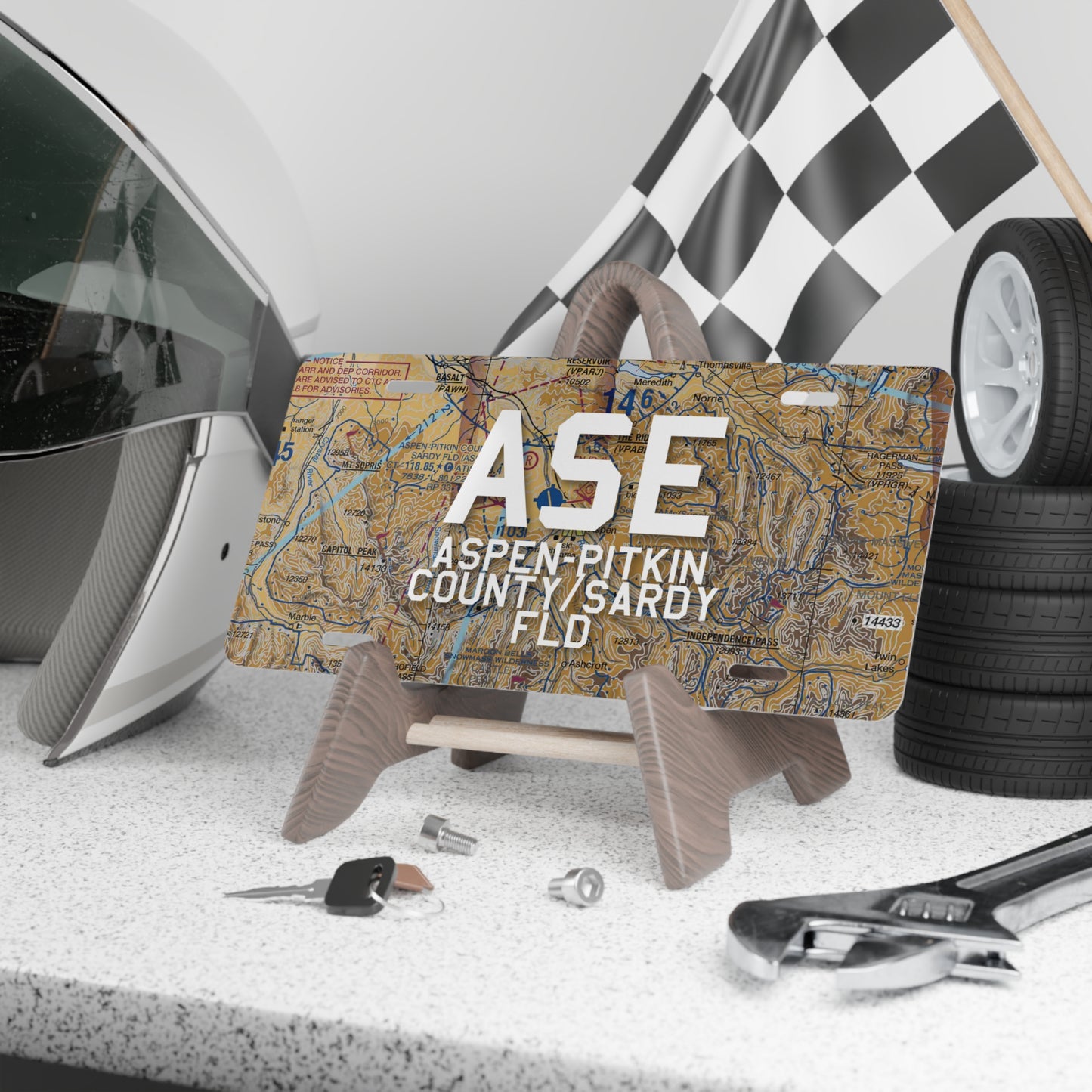 ASE Vanity Plate | Aspen-Pitkin County/Sardy Field Airport Vanity Plate