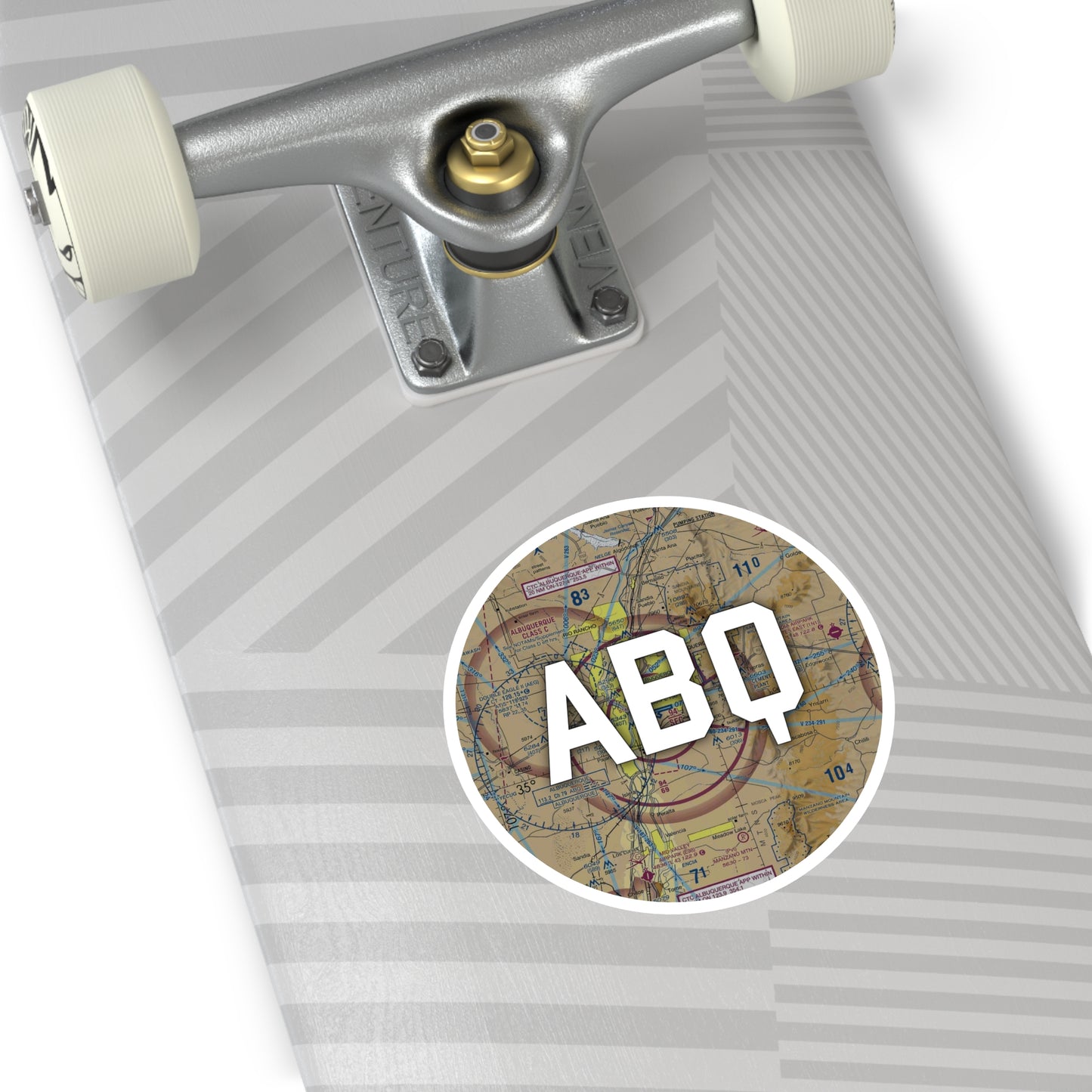 ABQ Round Sticker | Albuquerque International Sunport Airport Sticker