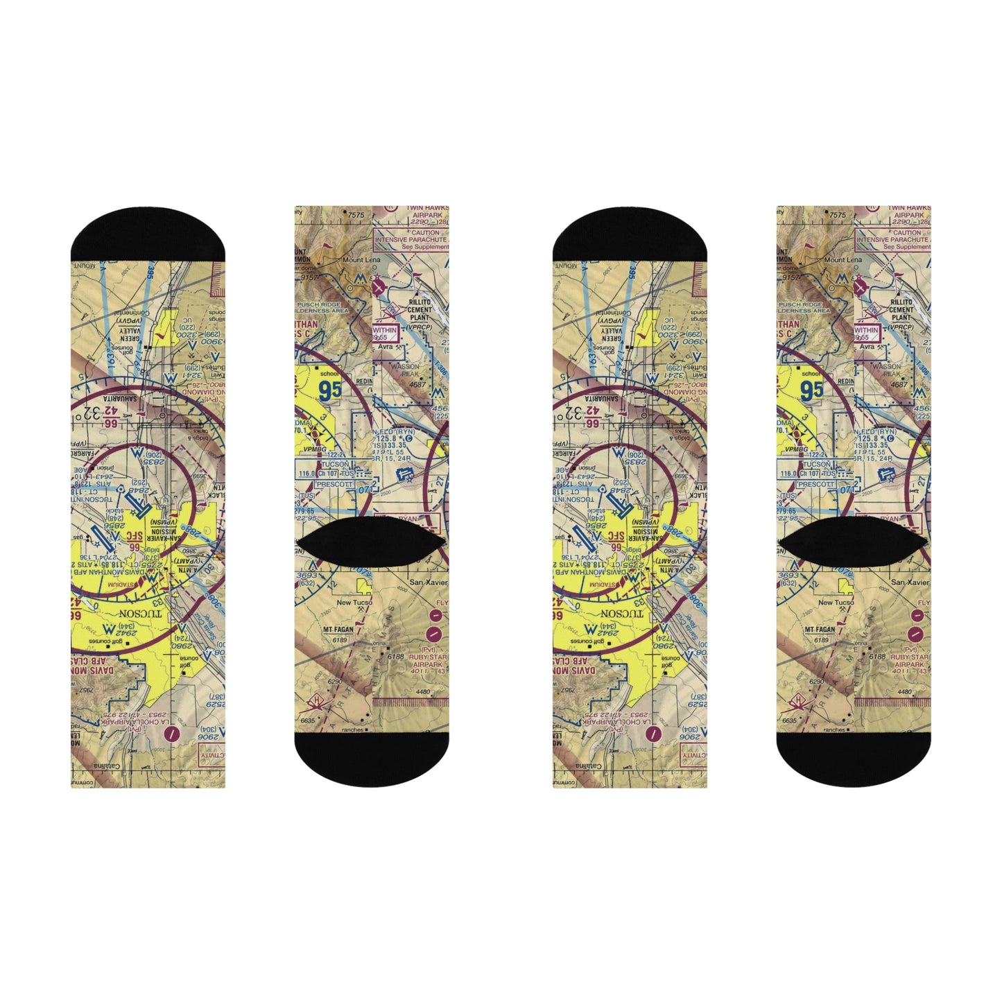 TUS Cushioned Crew Socks | Tucson International Airport Socks