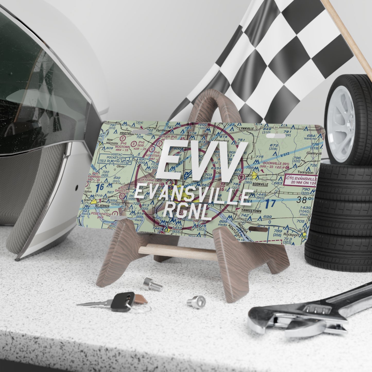 EVV Vanity Plate | Evansville Regional Airport Vanity Plate