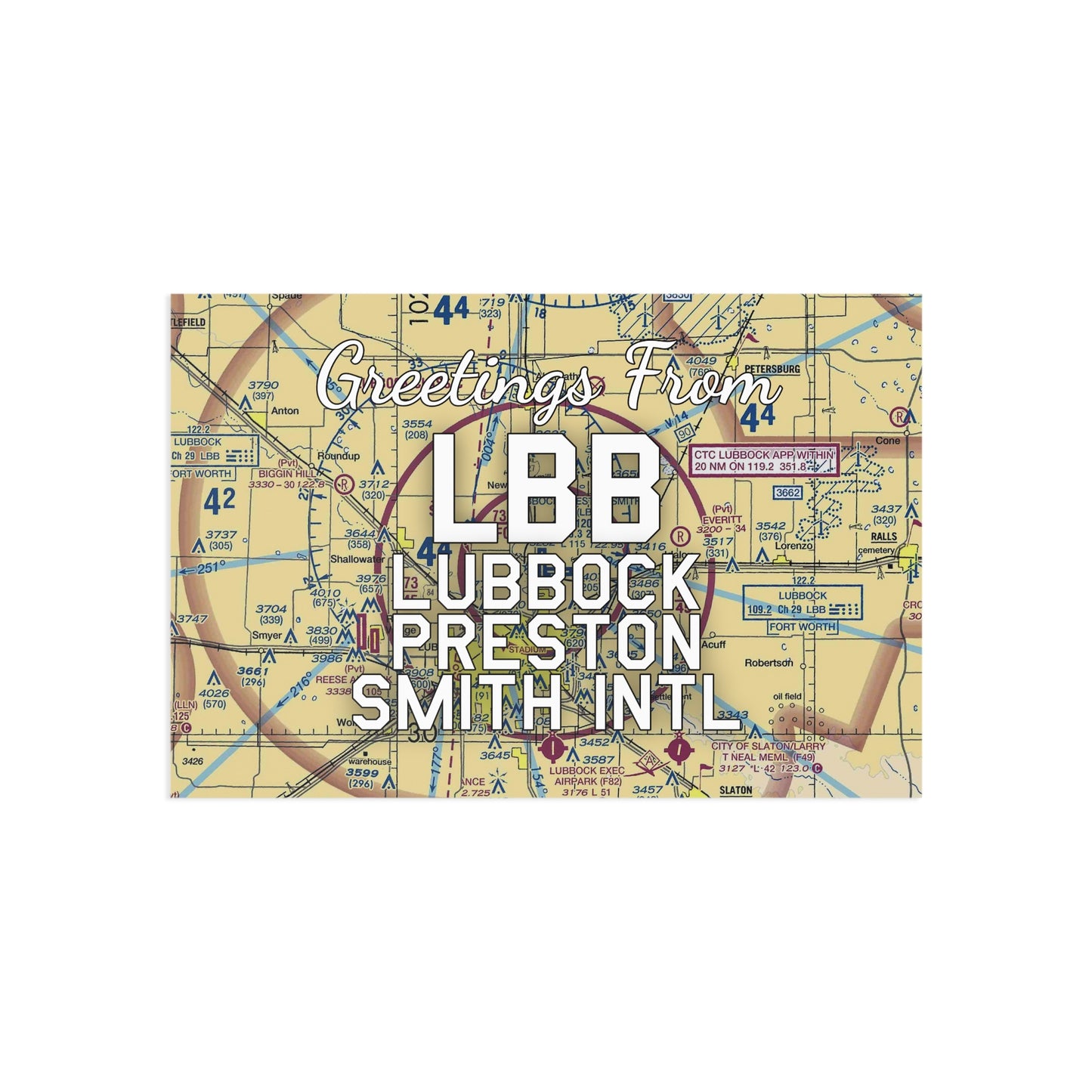 LBB Postcard | Lubbock Preston Smith International Airport Card