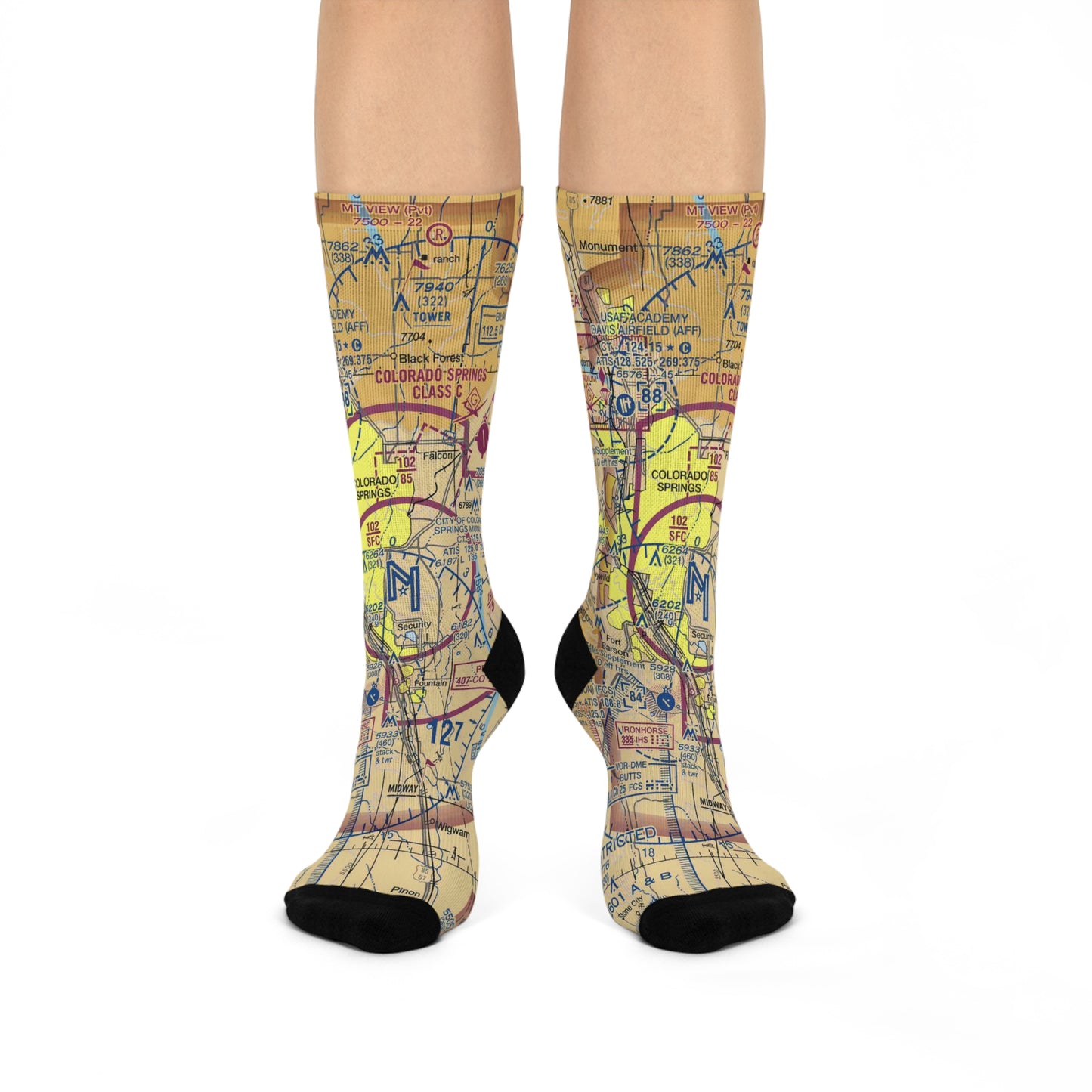 COS Cushioned Crew Socks | City of Colorado Springs Municipal Airport Socks