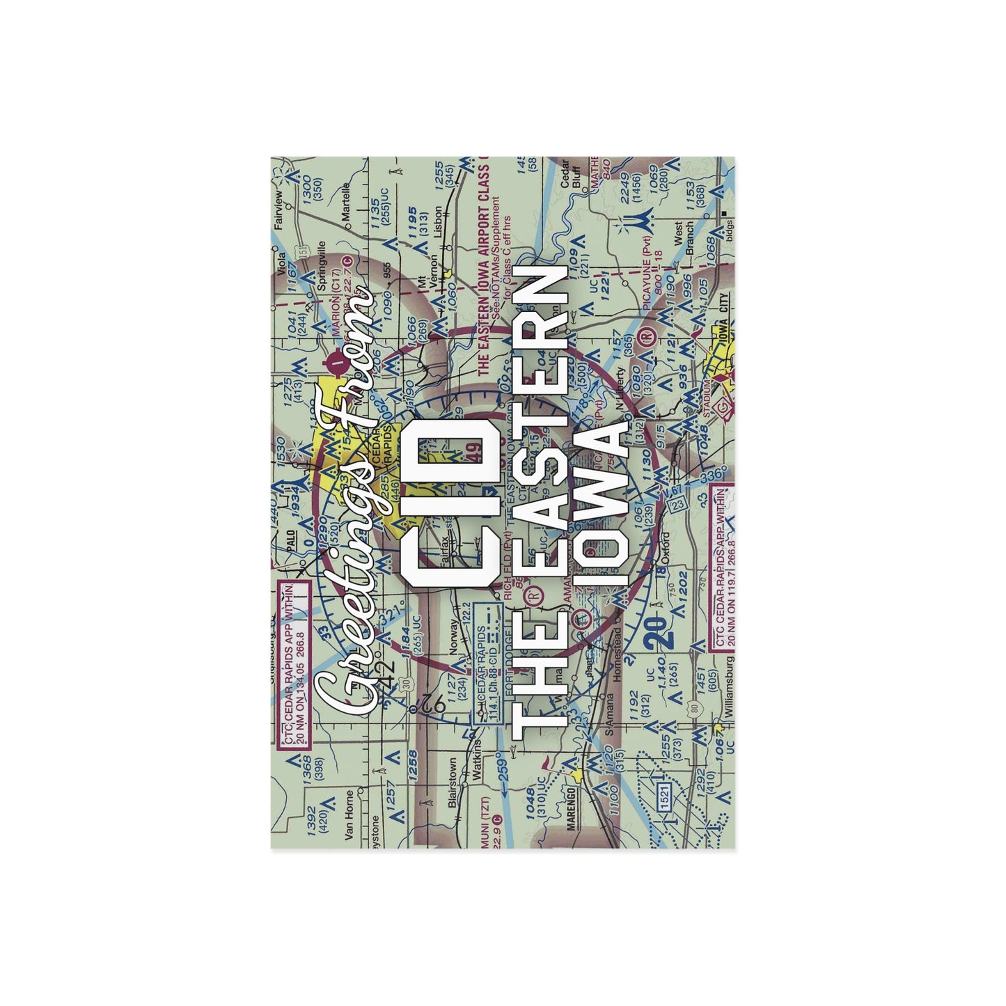 CID Postcard | The Eastern Iowa Airport Card