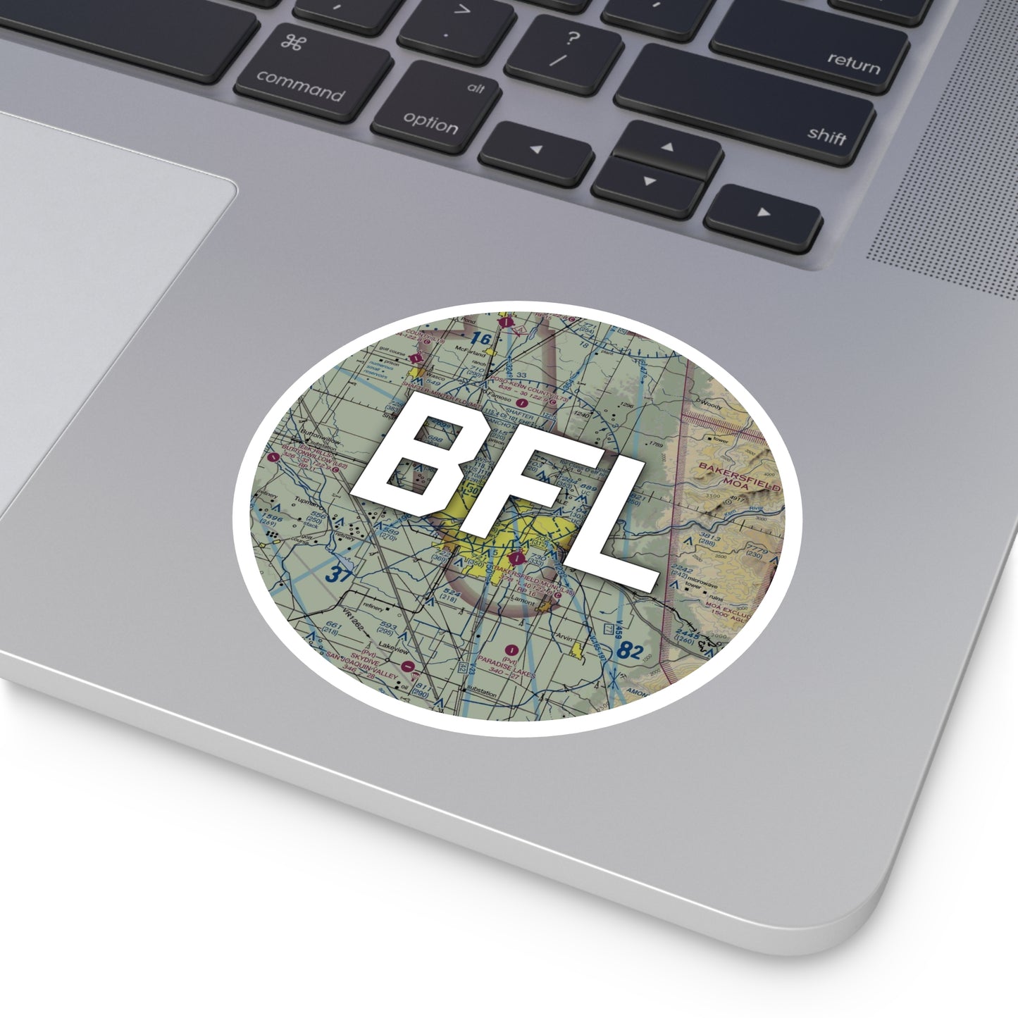 BFL Round Sticker | Meadows Field Airport Sticker