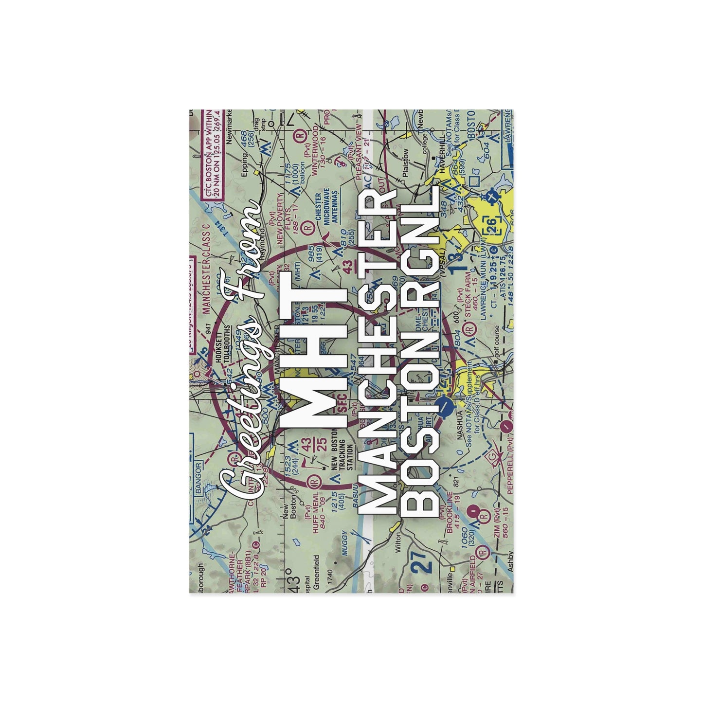 MHT Postcard | Manchester Boston Regional Airport Card