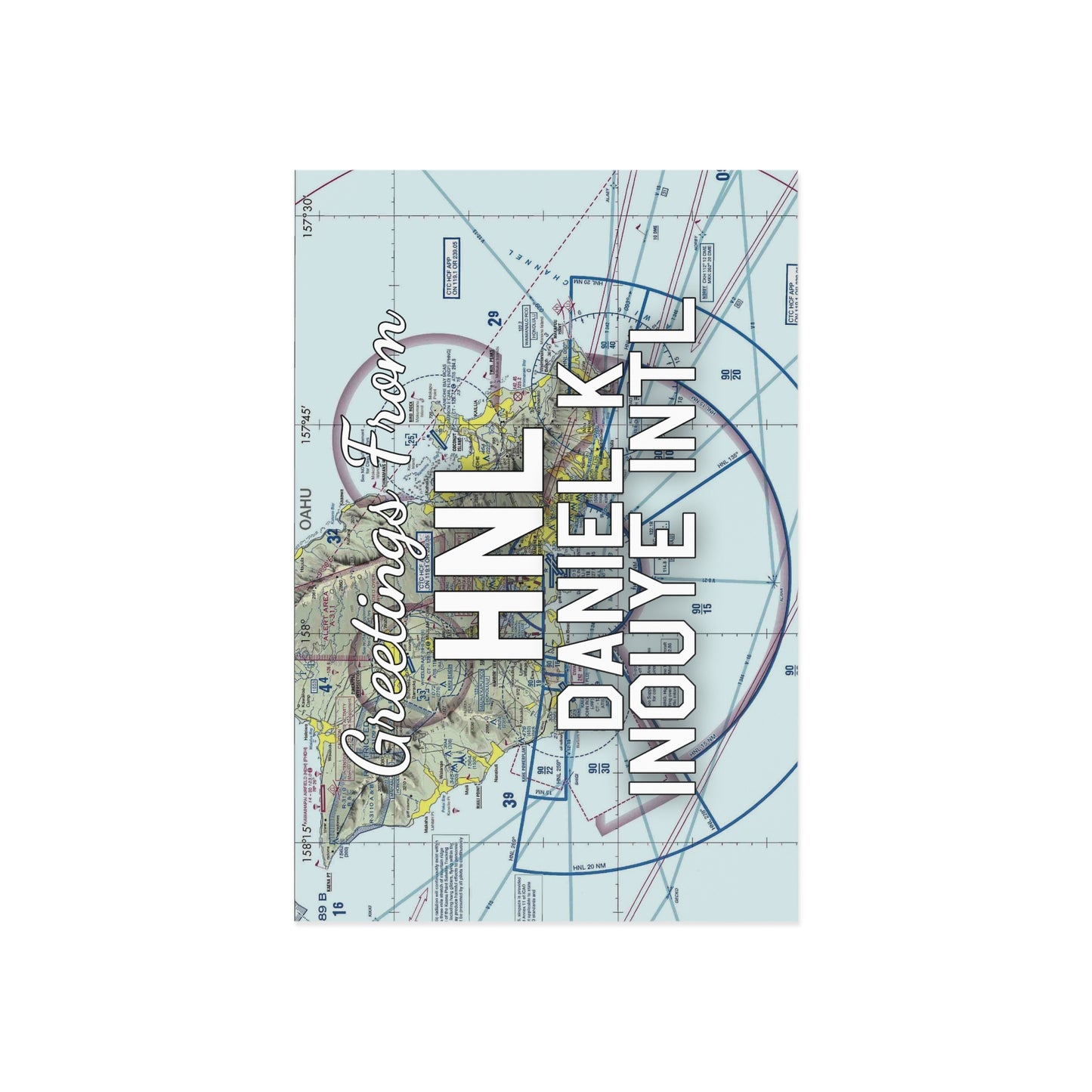 HNL Postcard | Daniel K Inouye International Airport Card