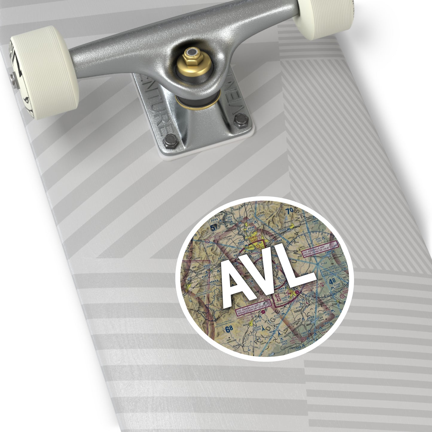 AVL Round Sticker | Asheville Regional Airport Sticker