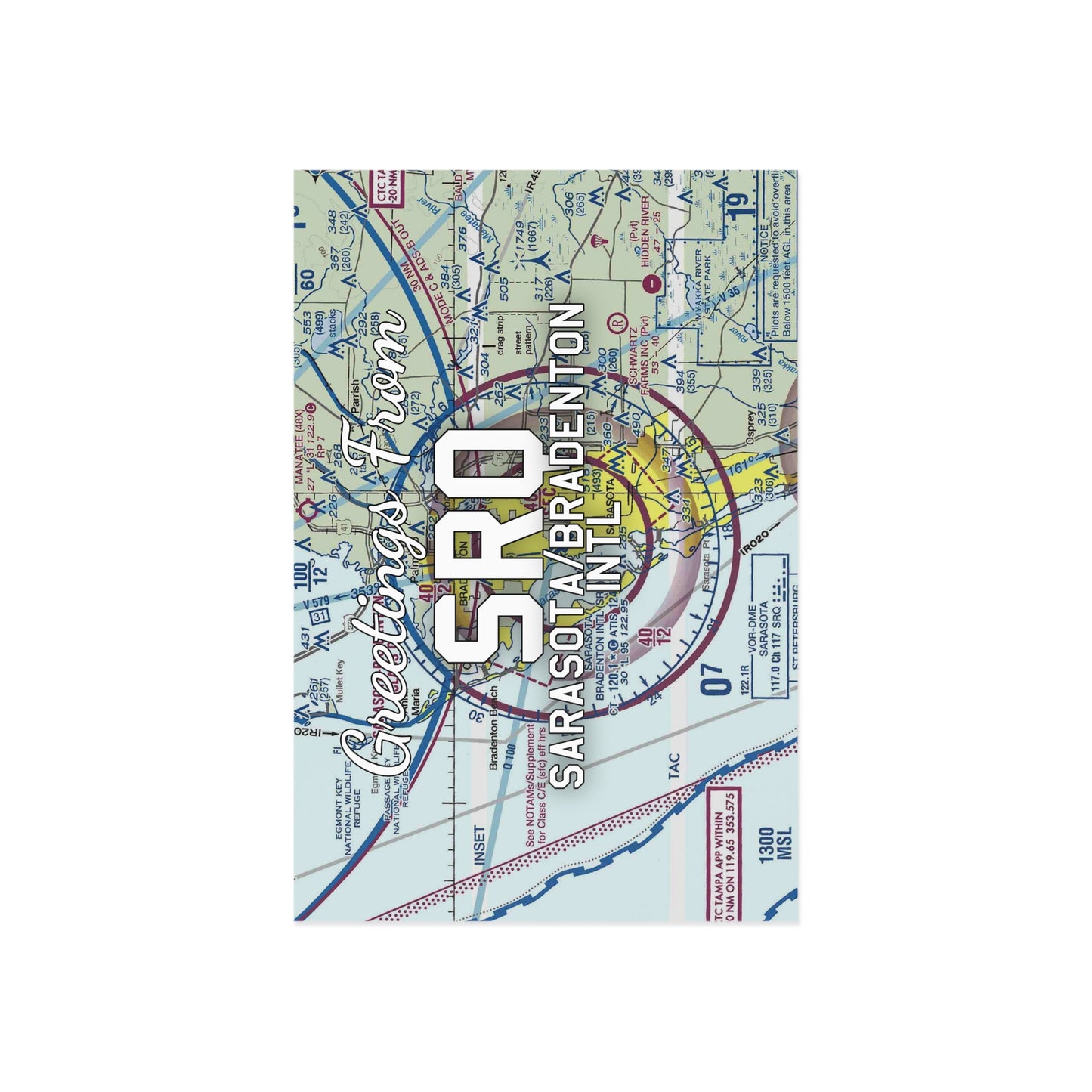 SRQ Postcard | Sarasota/Bradenton International Airport Card