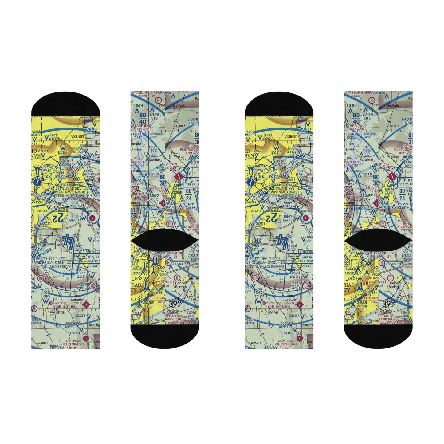MCI Cushioned Crew Socks | Kansas City International Airport Socks