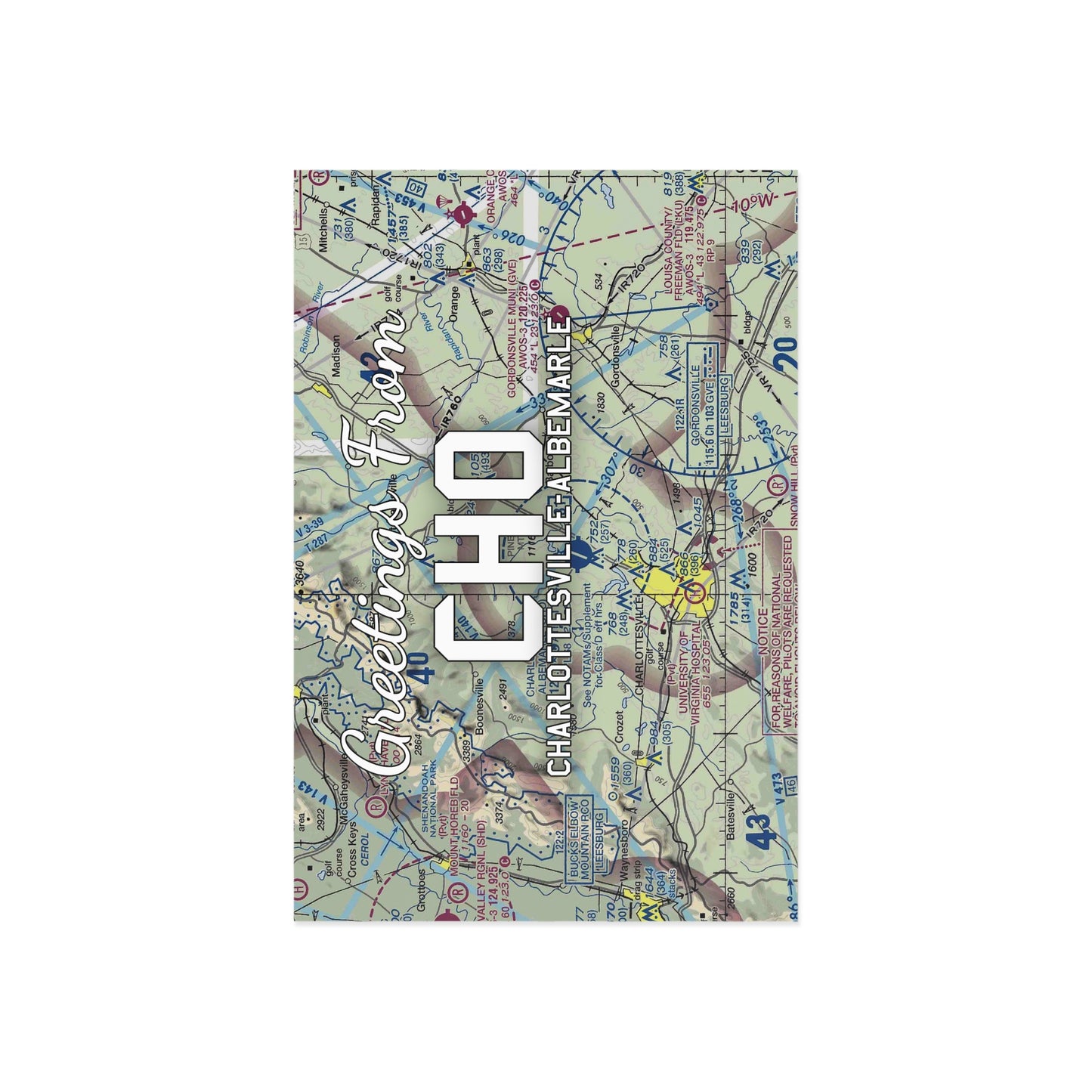 CHO Postcard | Charlottesville-Albemarle Airport Card
