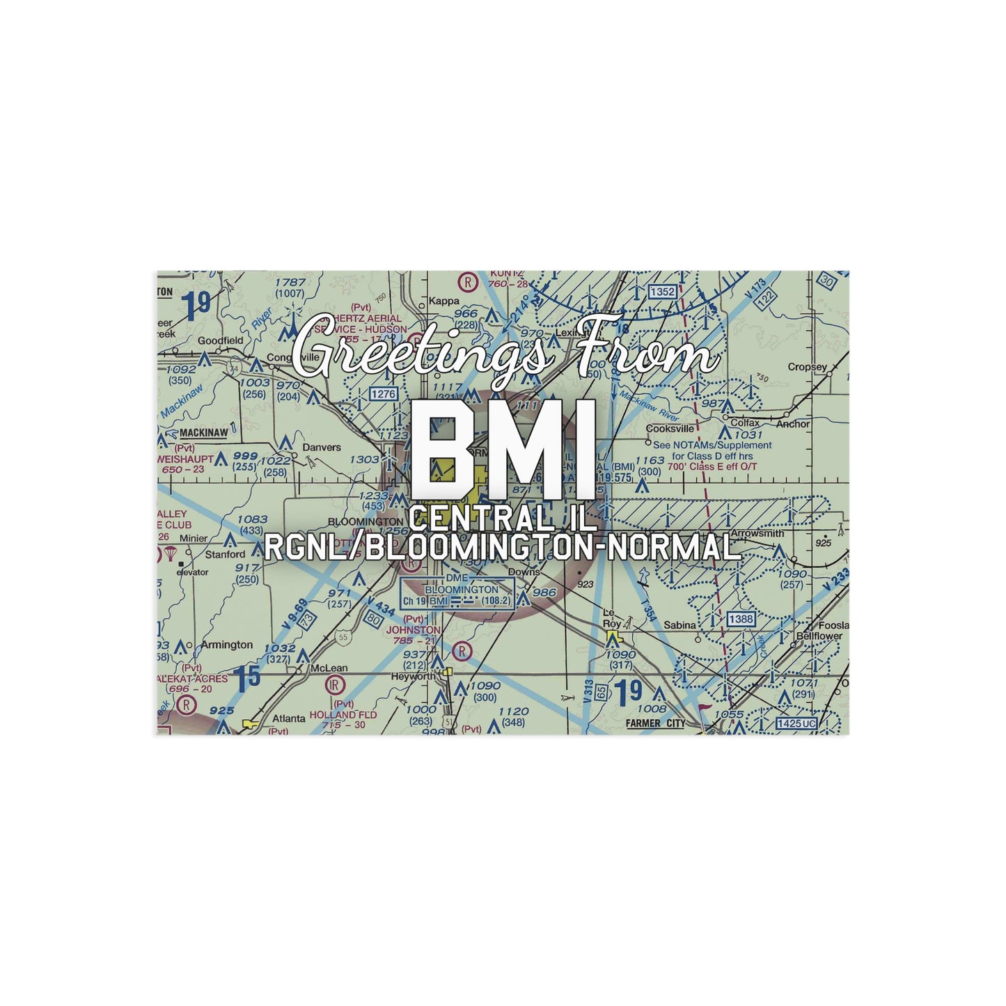 BMI Postcard | Central Il Regional/Bloomington-Normal Airport Card