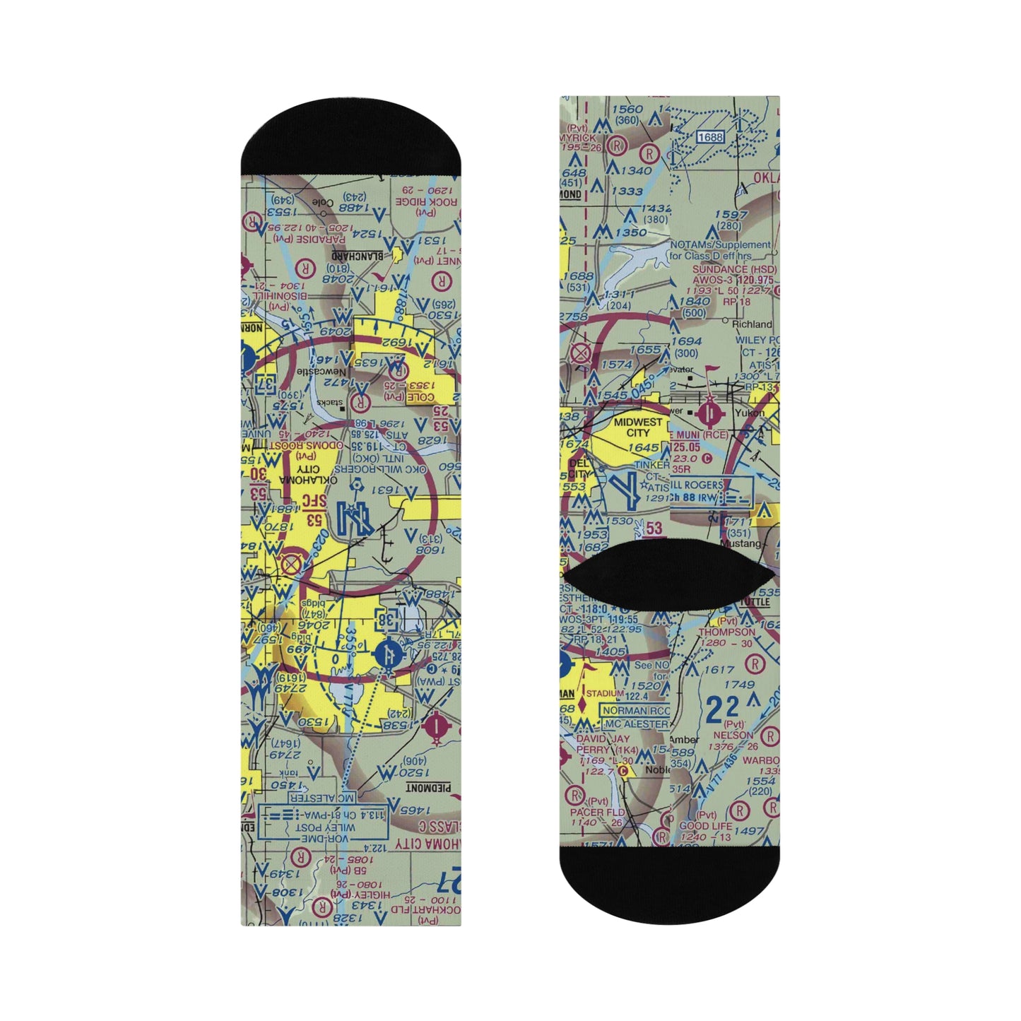 OKC Cushioned Crew Socks | Will Rogers World Airport Socks