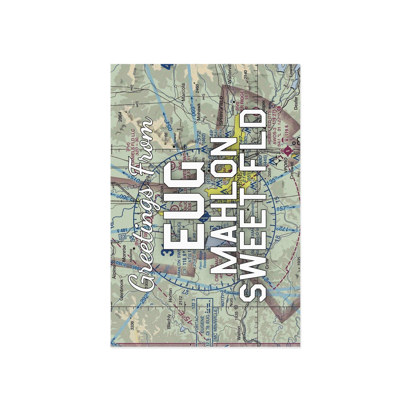 EUG Postcard | Mahlon Sweet Field Airport Card