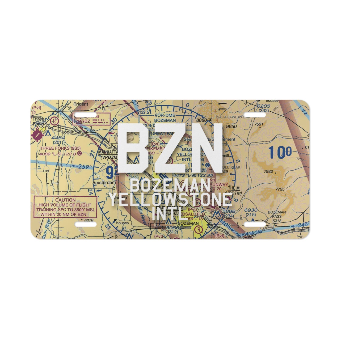 BZN Vanity Plate | Bozeman Yellowstone International Airport Vanity Plate