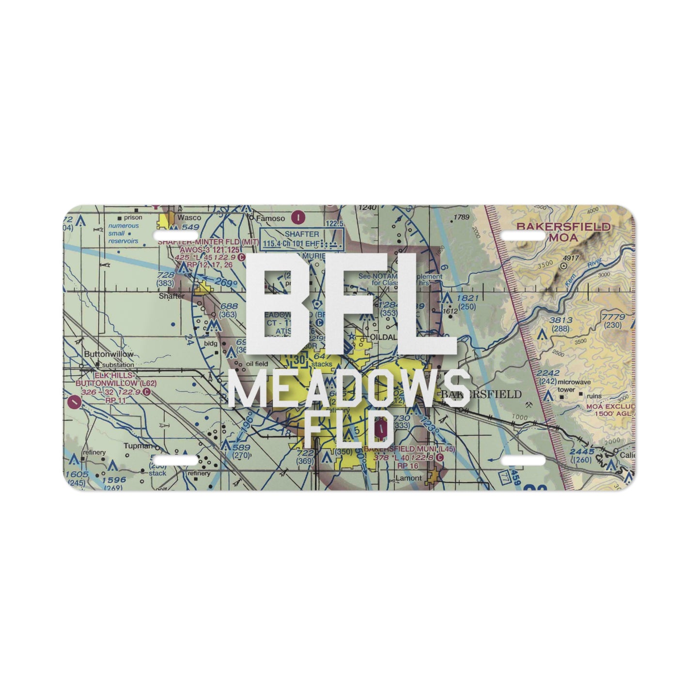 BFL Vanity Plate | Meadows Field Airport Vanity Plate