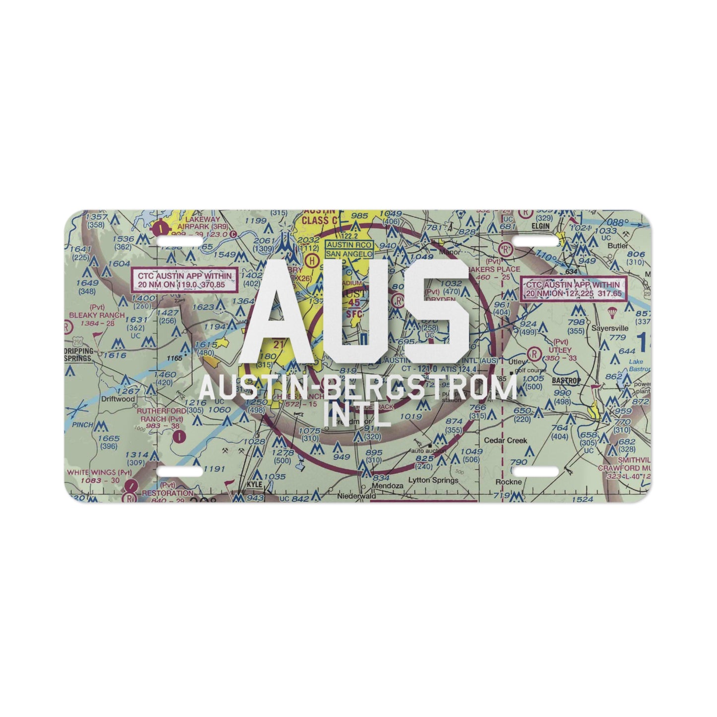 AUS Vanity Plate | Austin-Bergstrom International Airport Vanity Plate