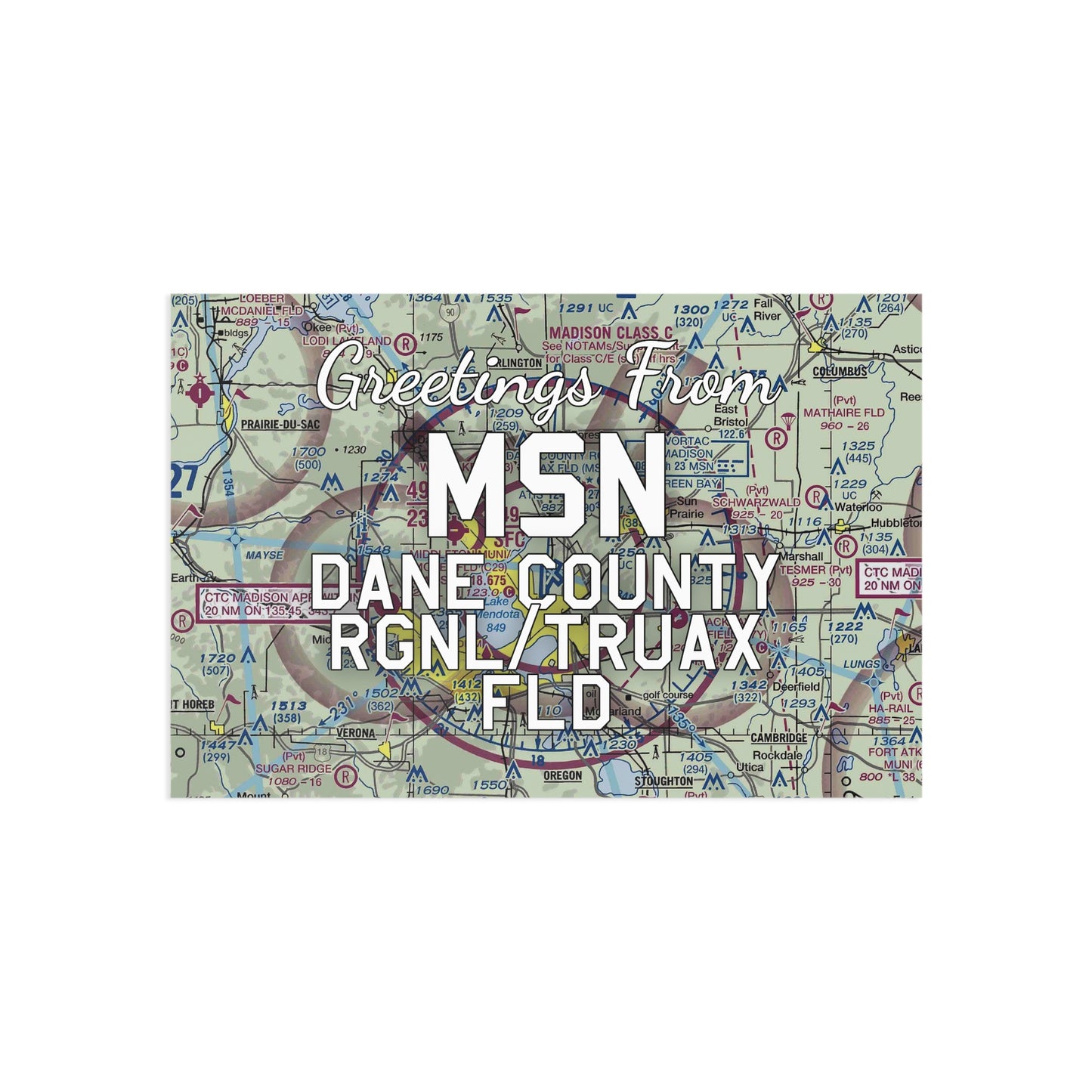 MSN Postcard | Dane County Regional/Truax Field Airport Card