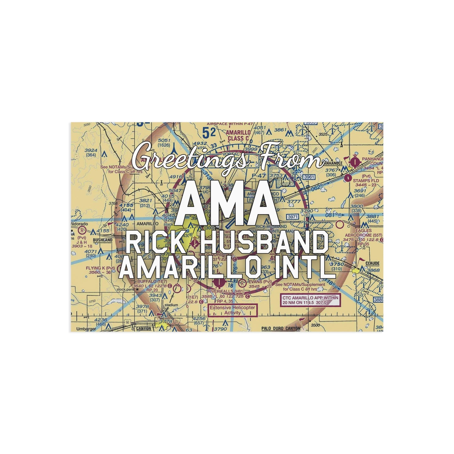 AMA Postcard | Rick Husband Amarillo International Airport Card
