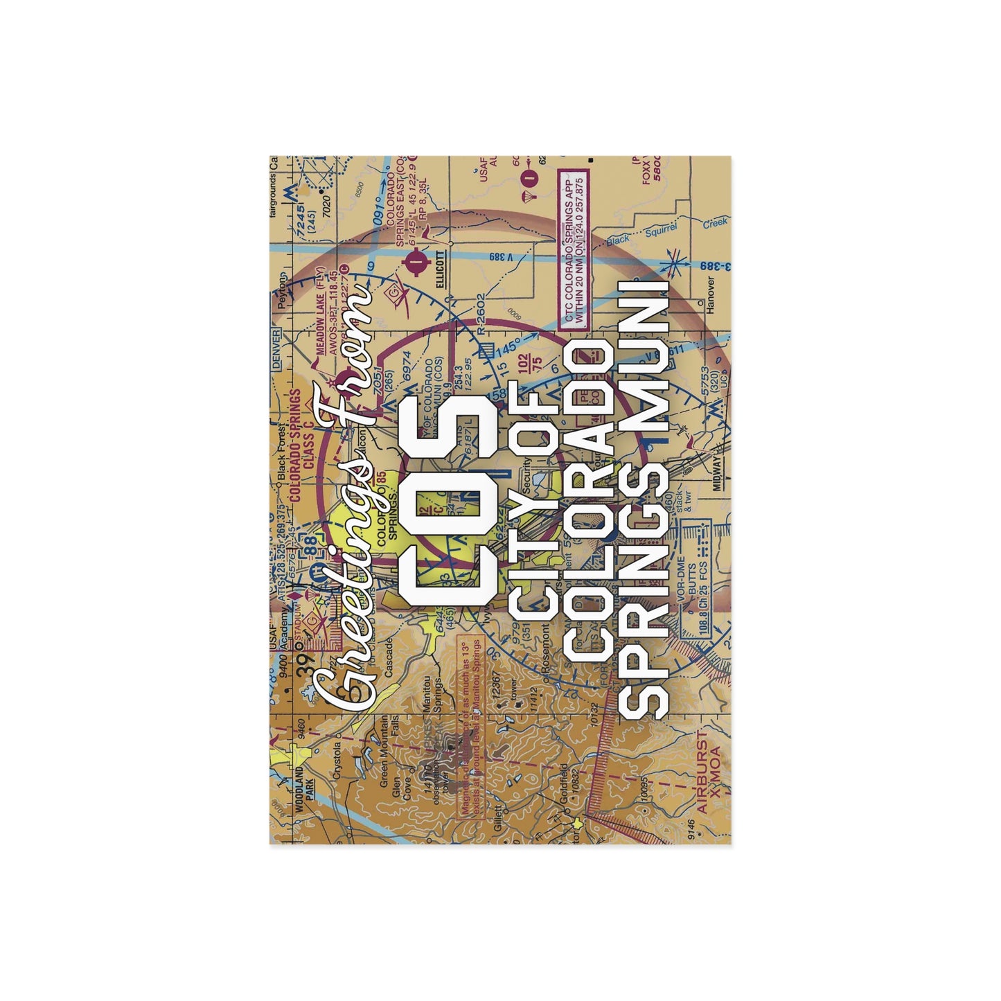 COS Postcard | City of Colorado Springs Municipal Airport Card