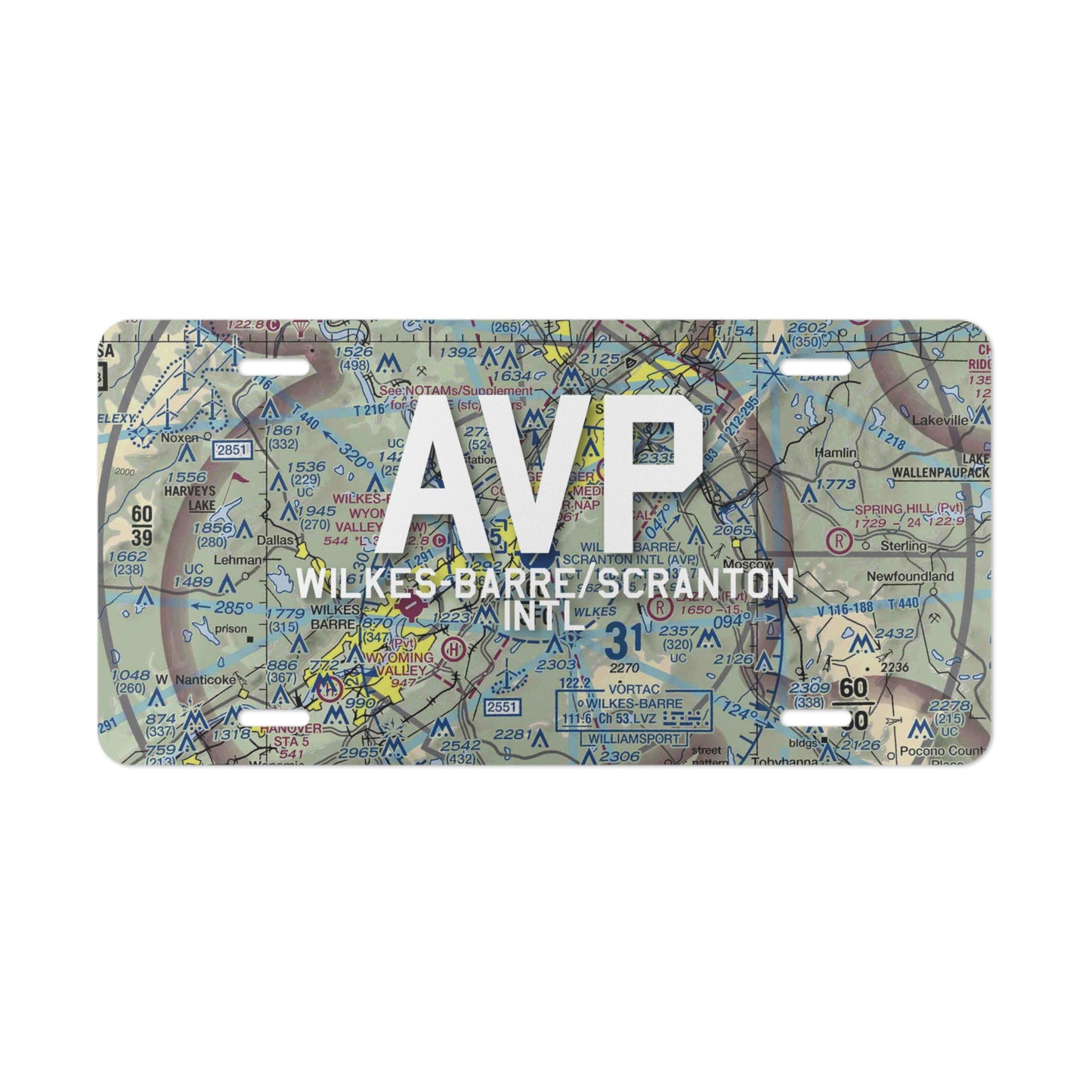 AVP Vanity Plate | Wilkes-Barre/Scranton International Airport Vanity Plate
