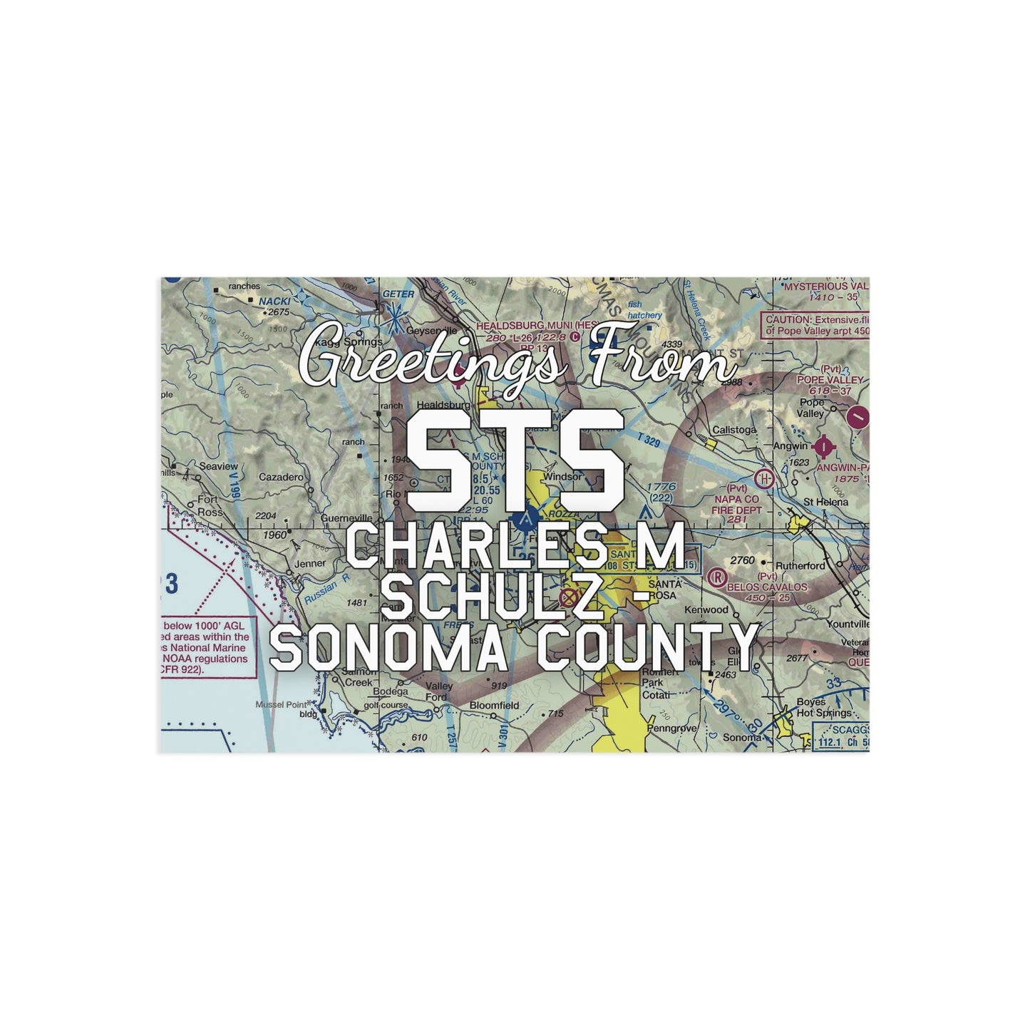 STS Postcard | Charles M Schulz - Sonoma County Airport Card