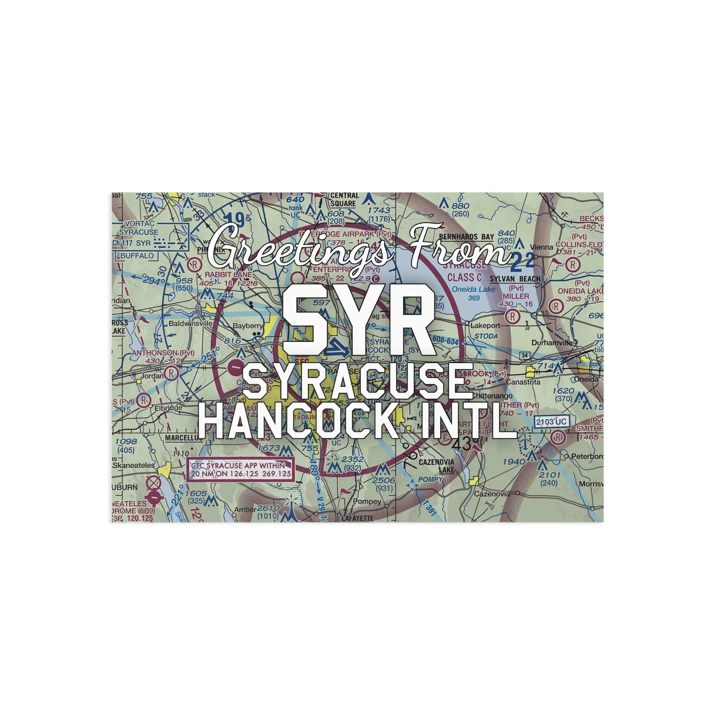 SYR Postcard | Syracuse Hancock International Airport Card