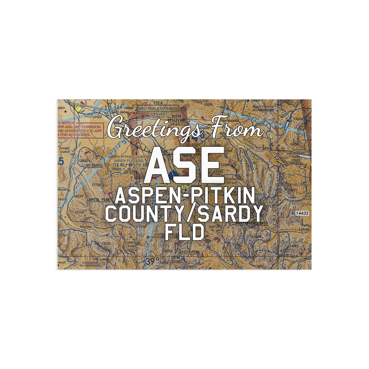 ASE Postcard | Aspen-Pitkin County/Sardy Field Airport Card