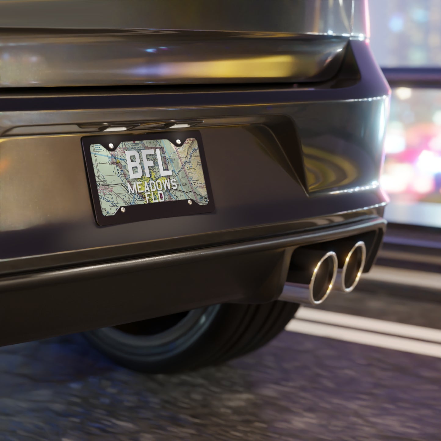 BFL Vanity Plate | Meadows Field Airport Vanity Plate