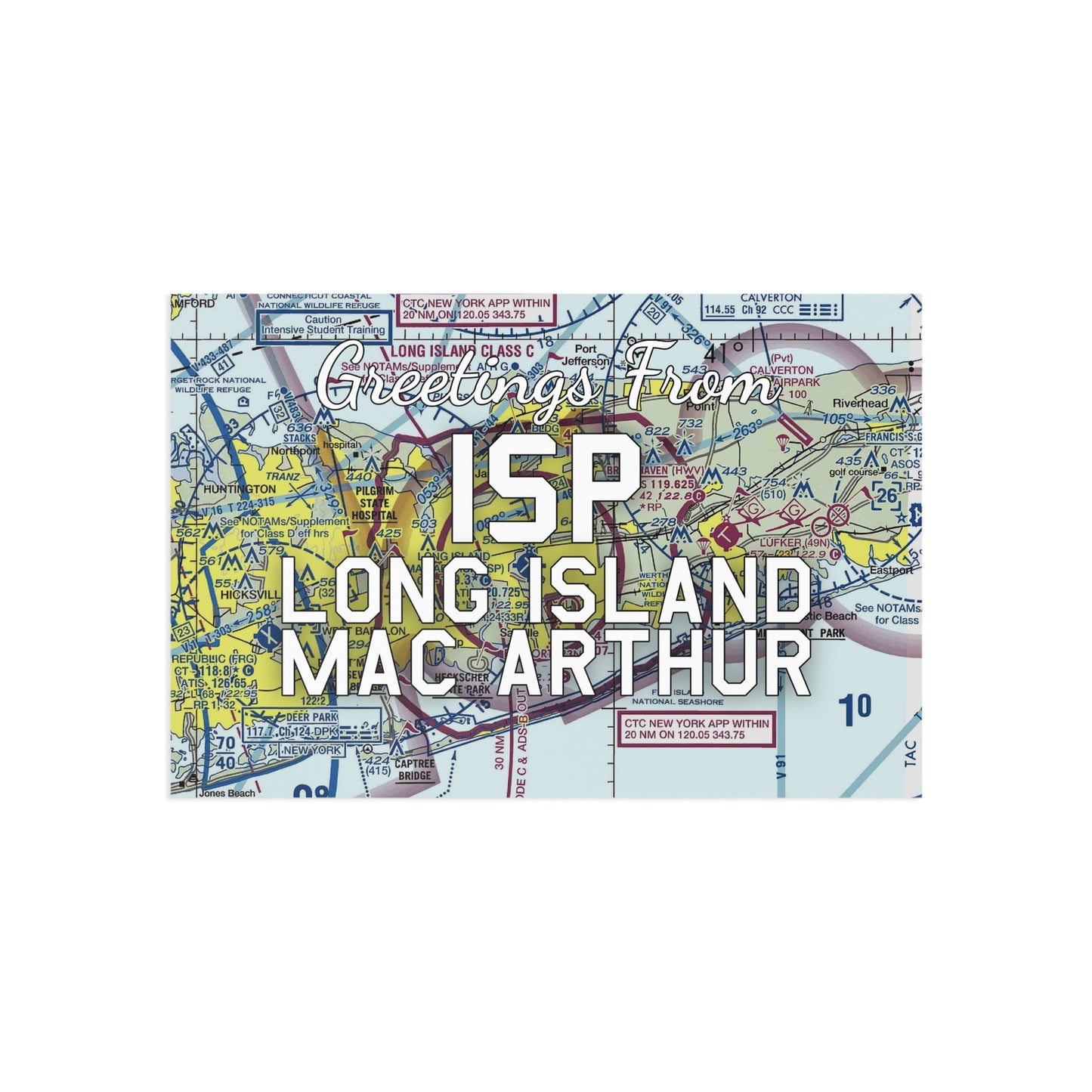 ISP Postcard | Long Island Mac Arthur Airport Card