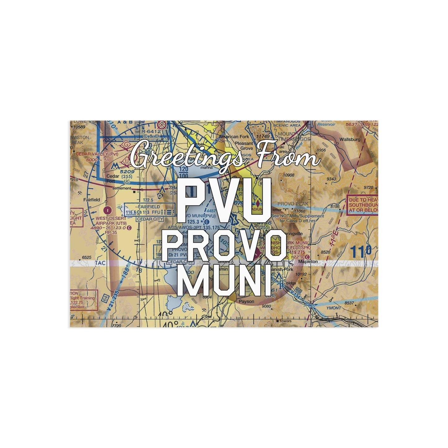 PVU Postcard | Provo Municipal Airport Card