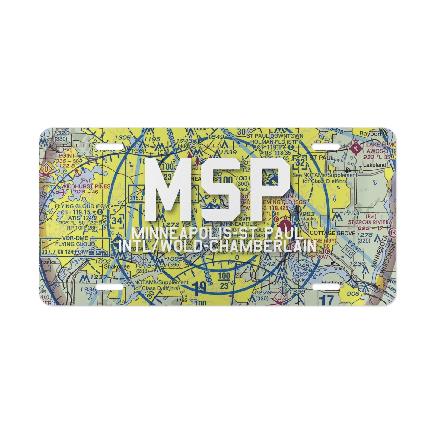 MSP Vanity Plate | Minneapolis-St Paul International/Wold-Chamberlain Airport Vanity Plate