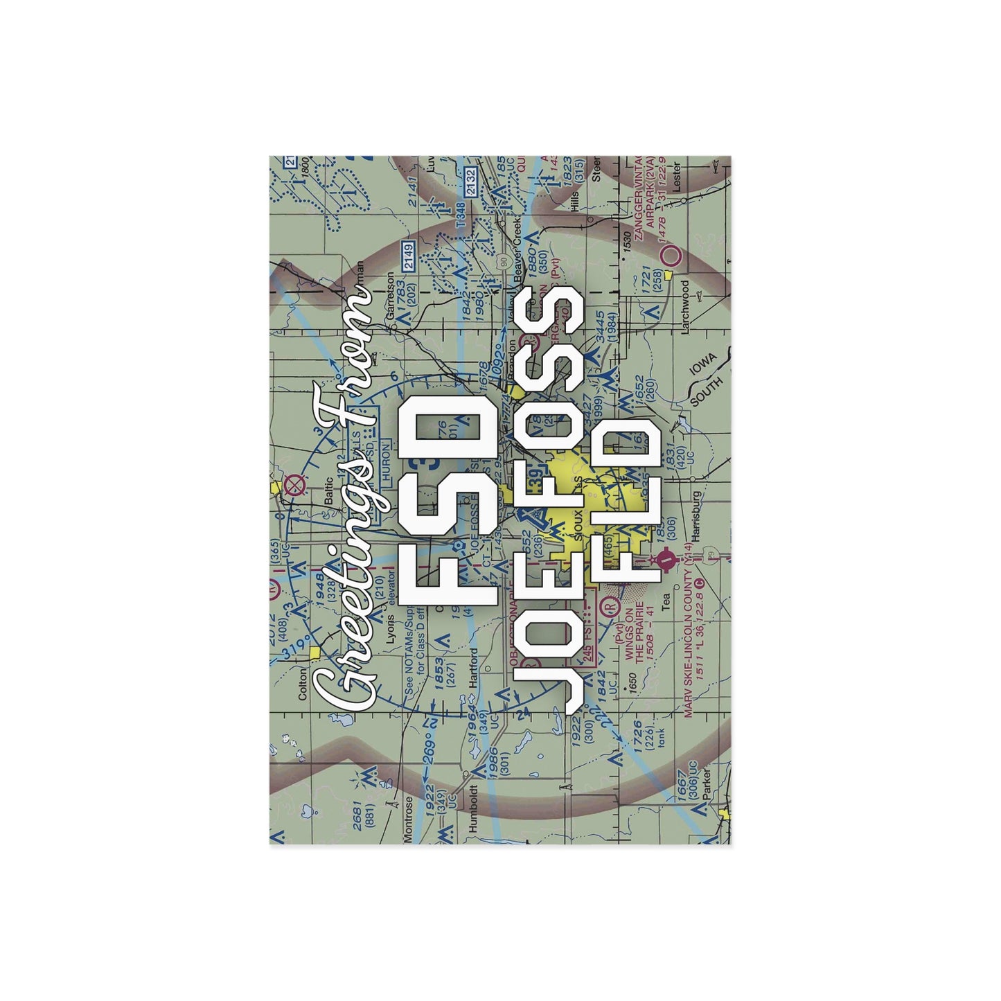 FSD Postcard | Joe Foss Field Airport Card
