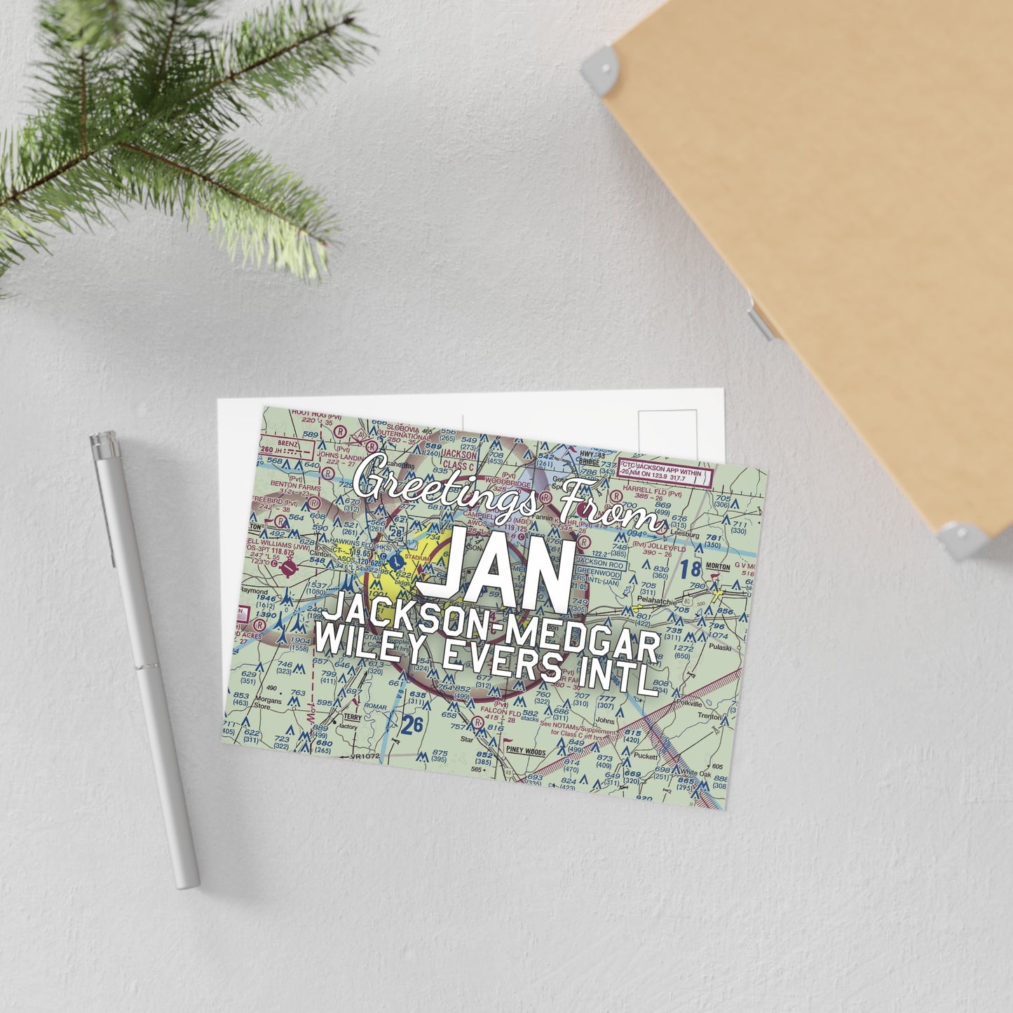 JAN Postcard | Jackson-Medgar Wiley Evers International Airport Card