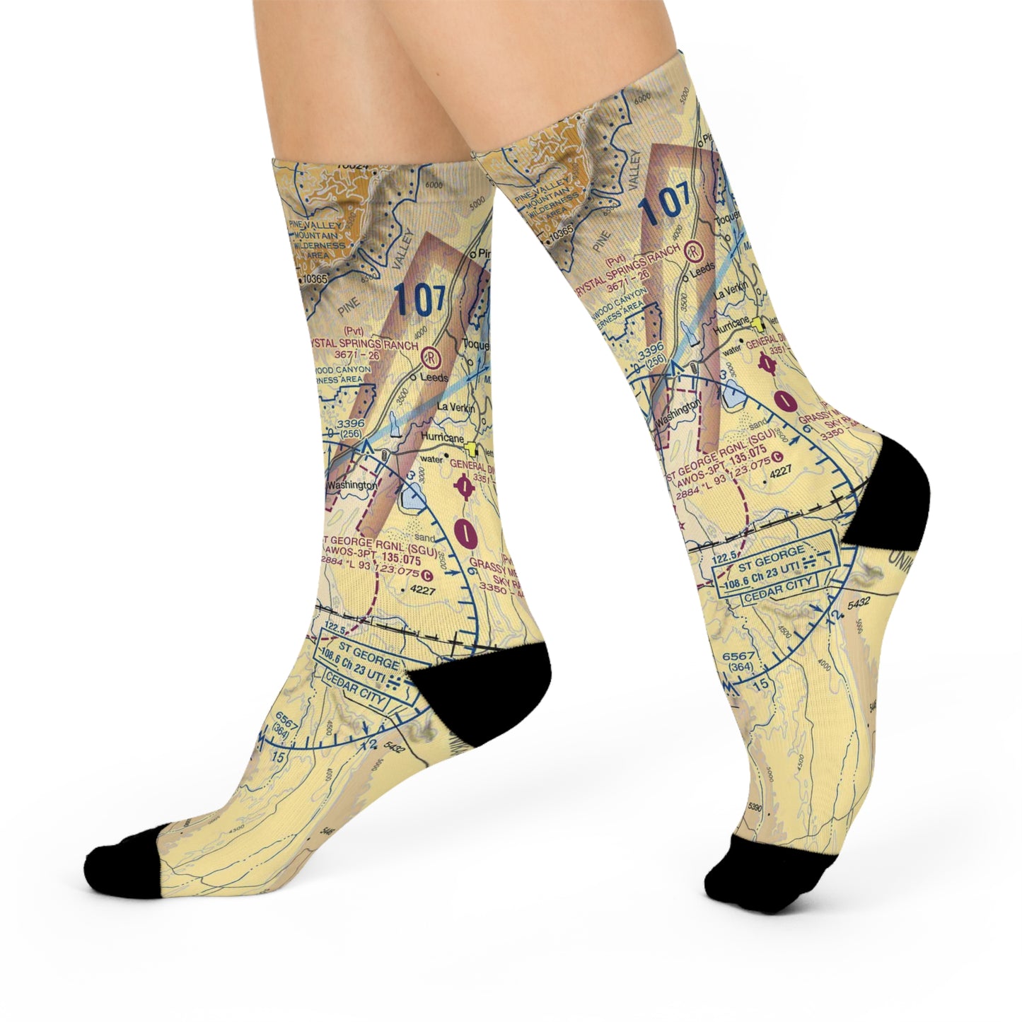 SGU Cushioned Crew Socks | St George Regional Airport Socks