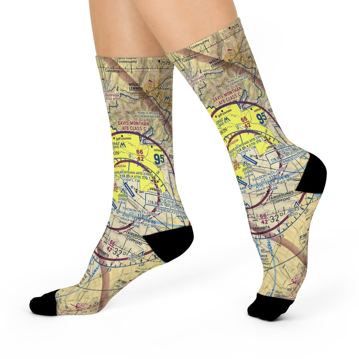 TUS Cushioned Crew Socks | Tucson International Airport Socks