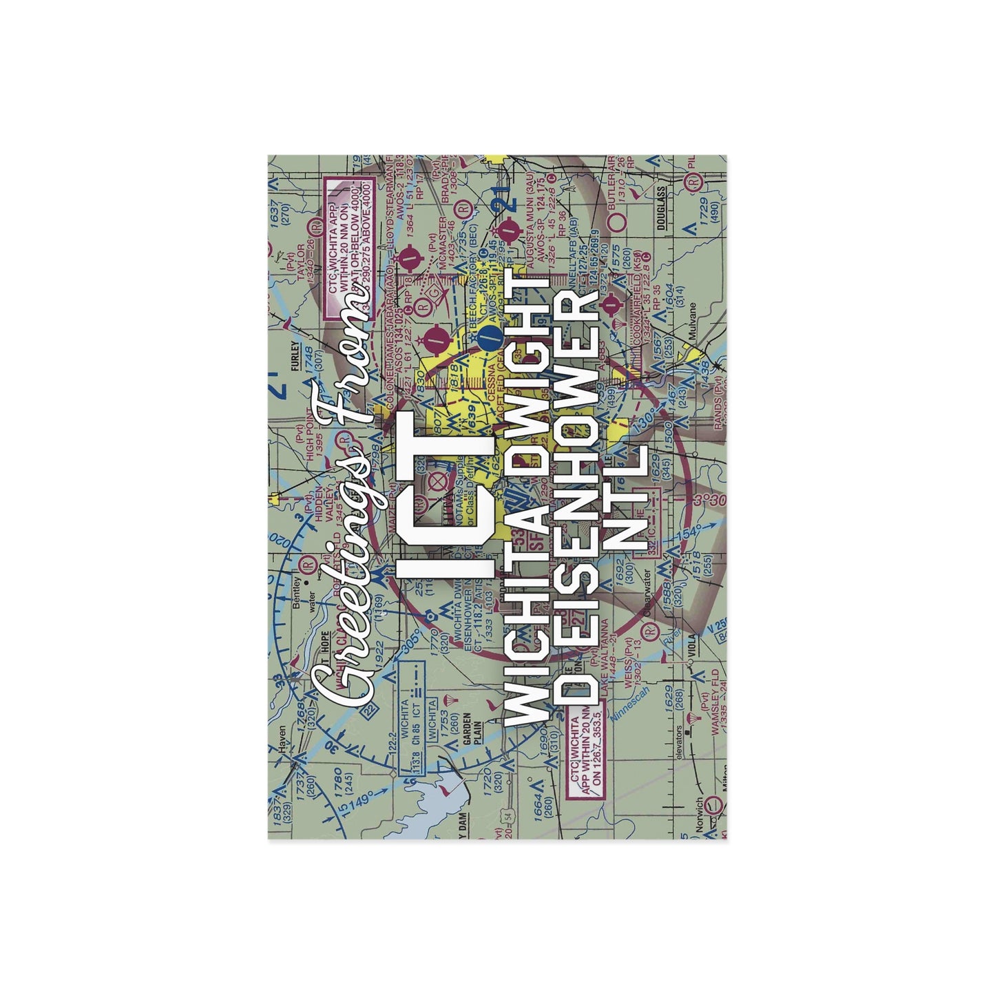 ICT Postcard | Wichita Dwight D Eisenhower National Airport Card