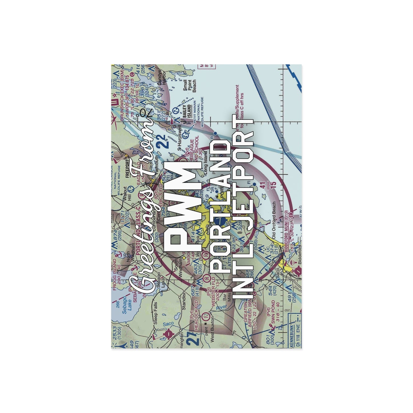 PWM Postcard | Portland International Jetport Airport Card
